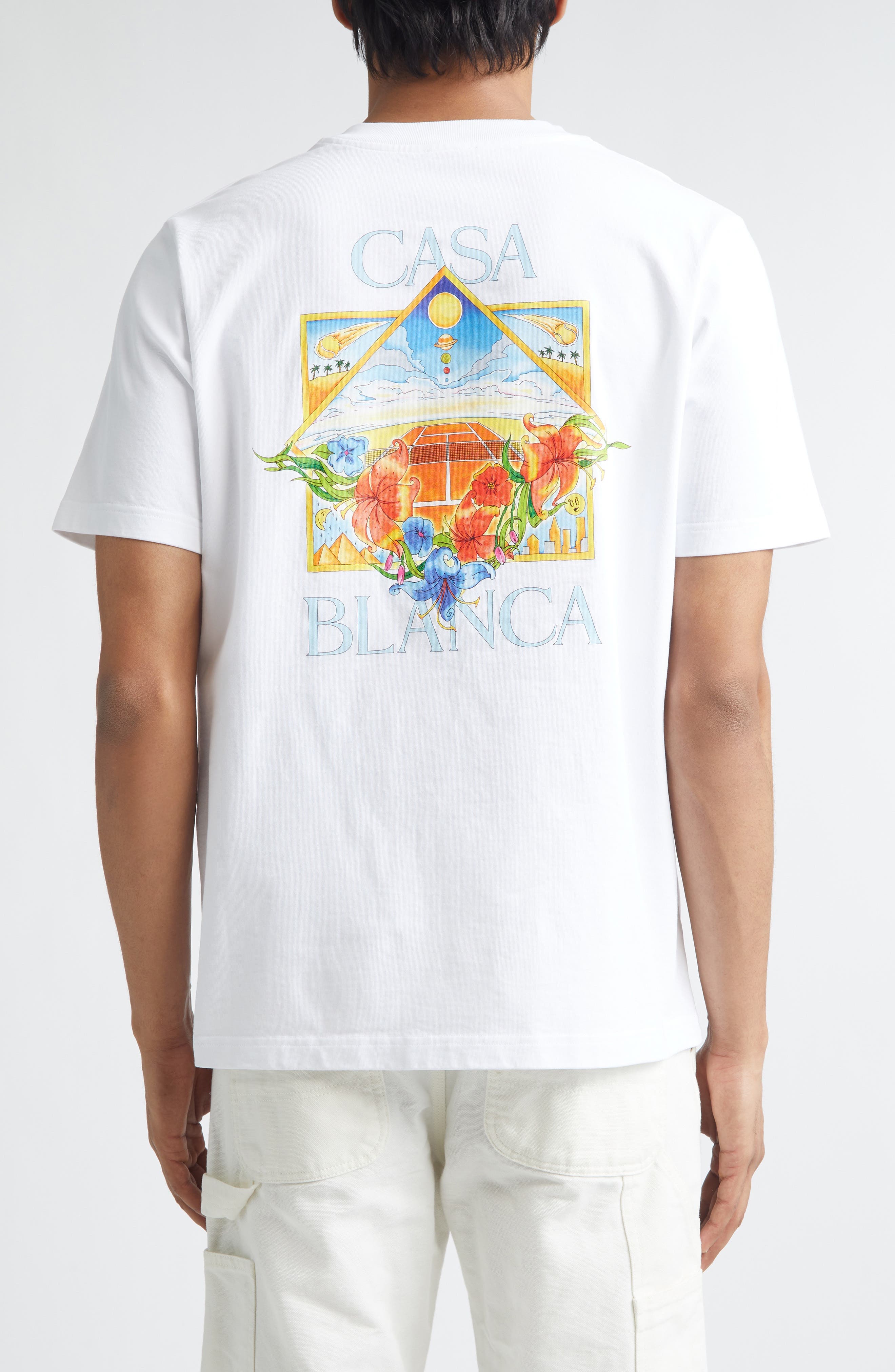 Tennis Landscape Classic Organic Cotton Graphic T-Shirt - image 2