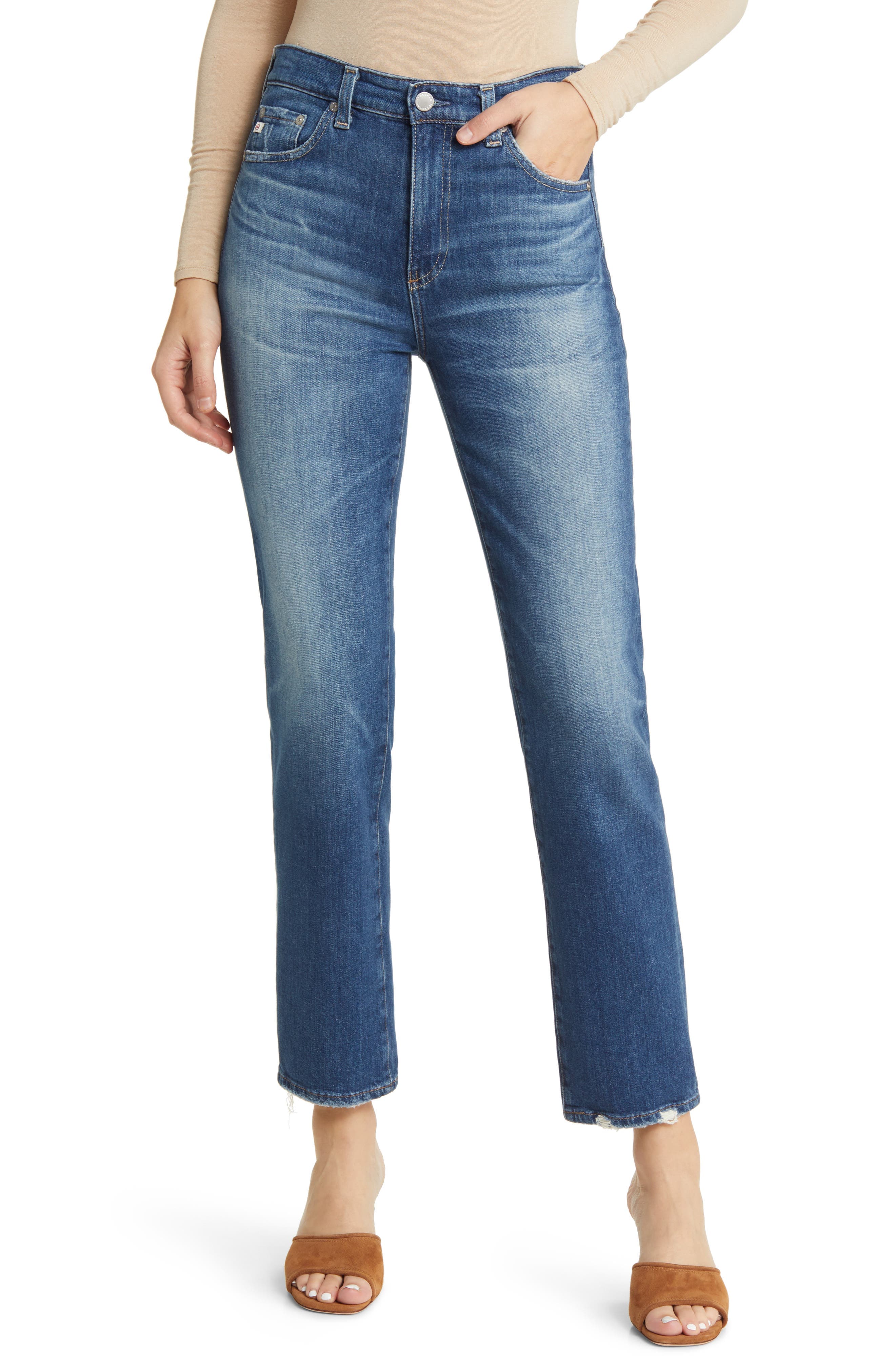 Saige High Waist Straight Leg Jeans - image 1