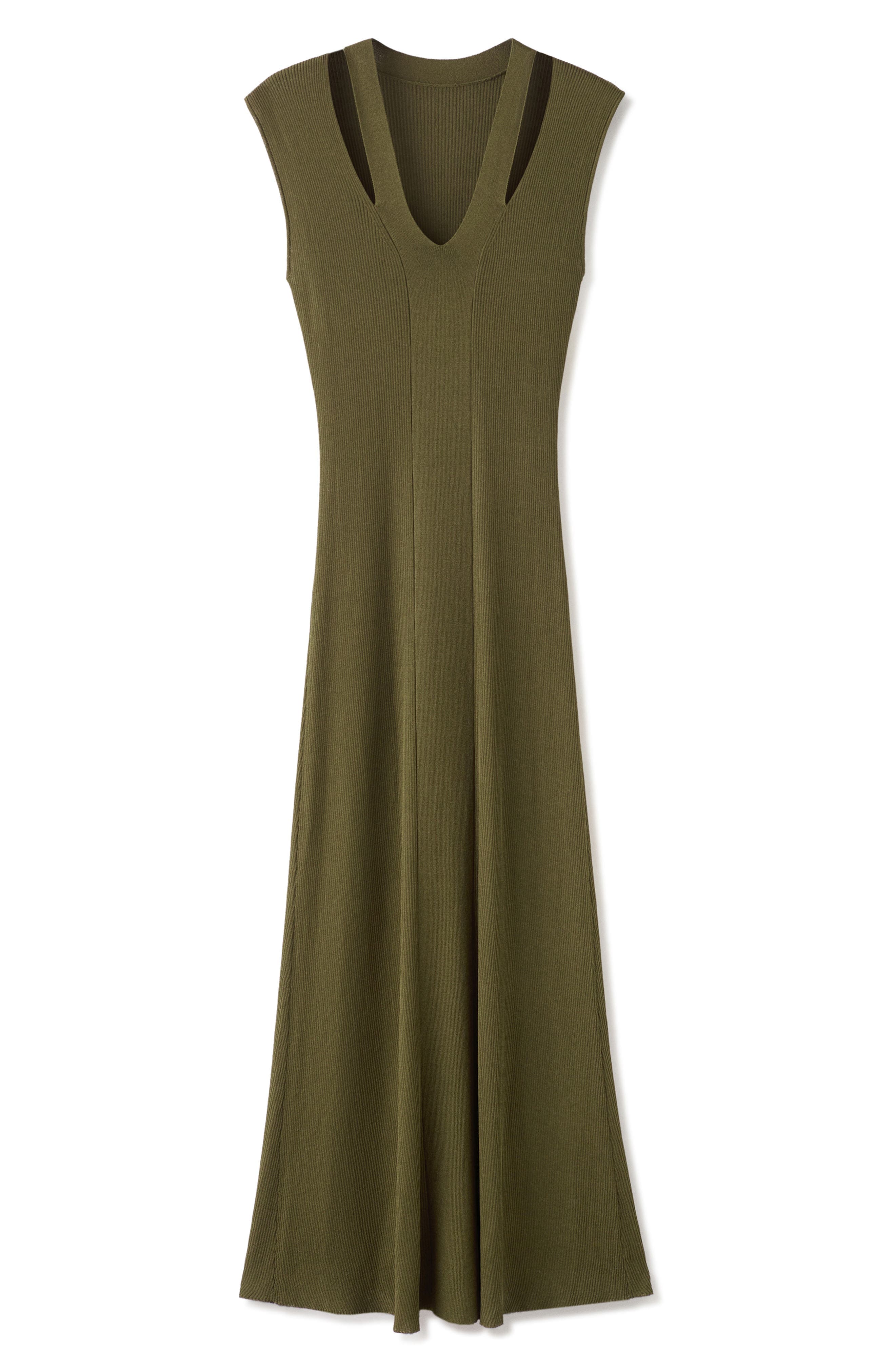 Cutout Ribbed Sweater Dress - image 1