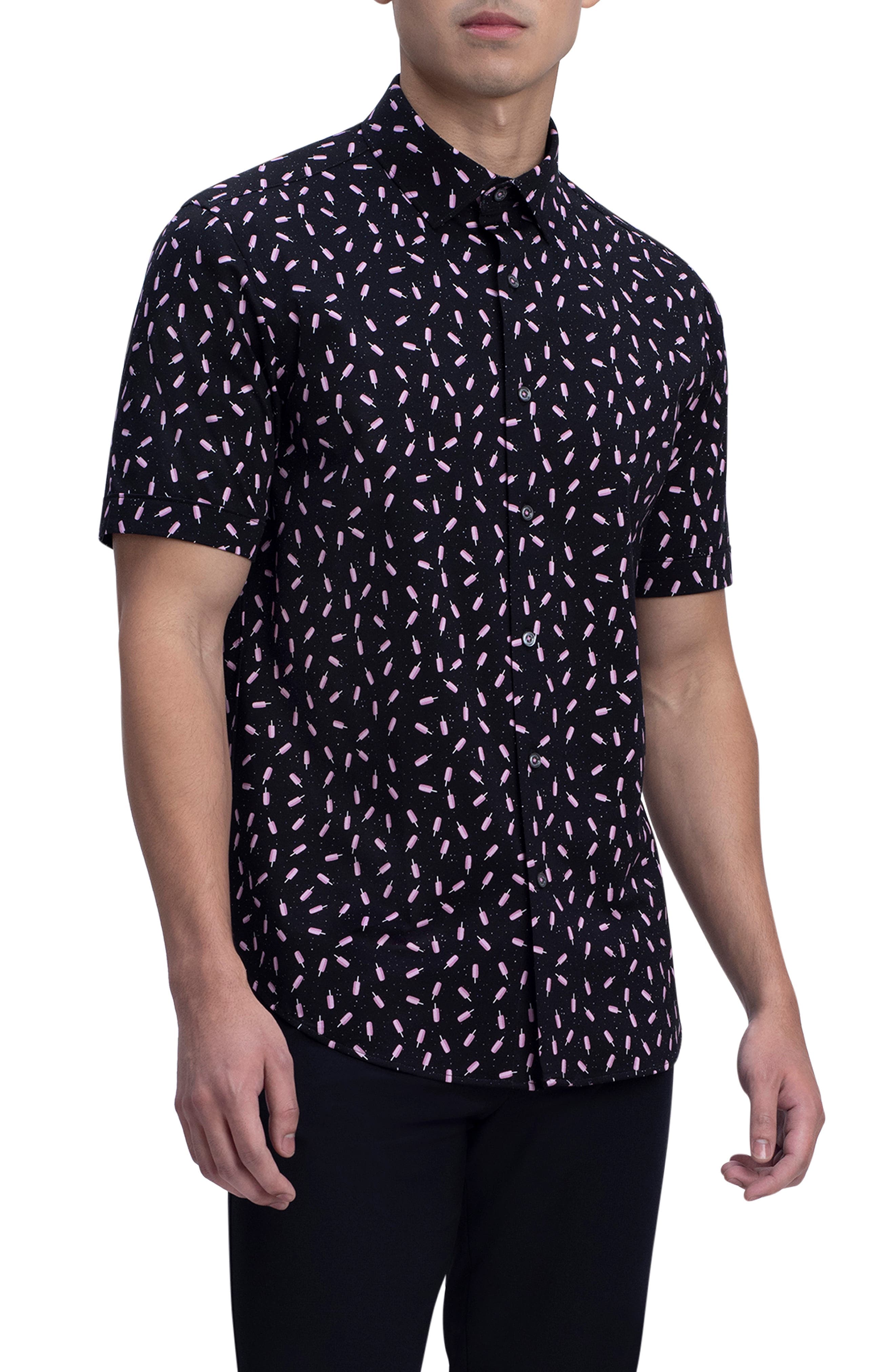 OoohCotton Ice Pop Print Short Sleeve Button-Up Shirt - image 1