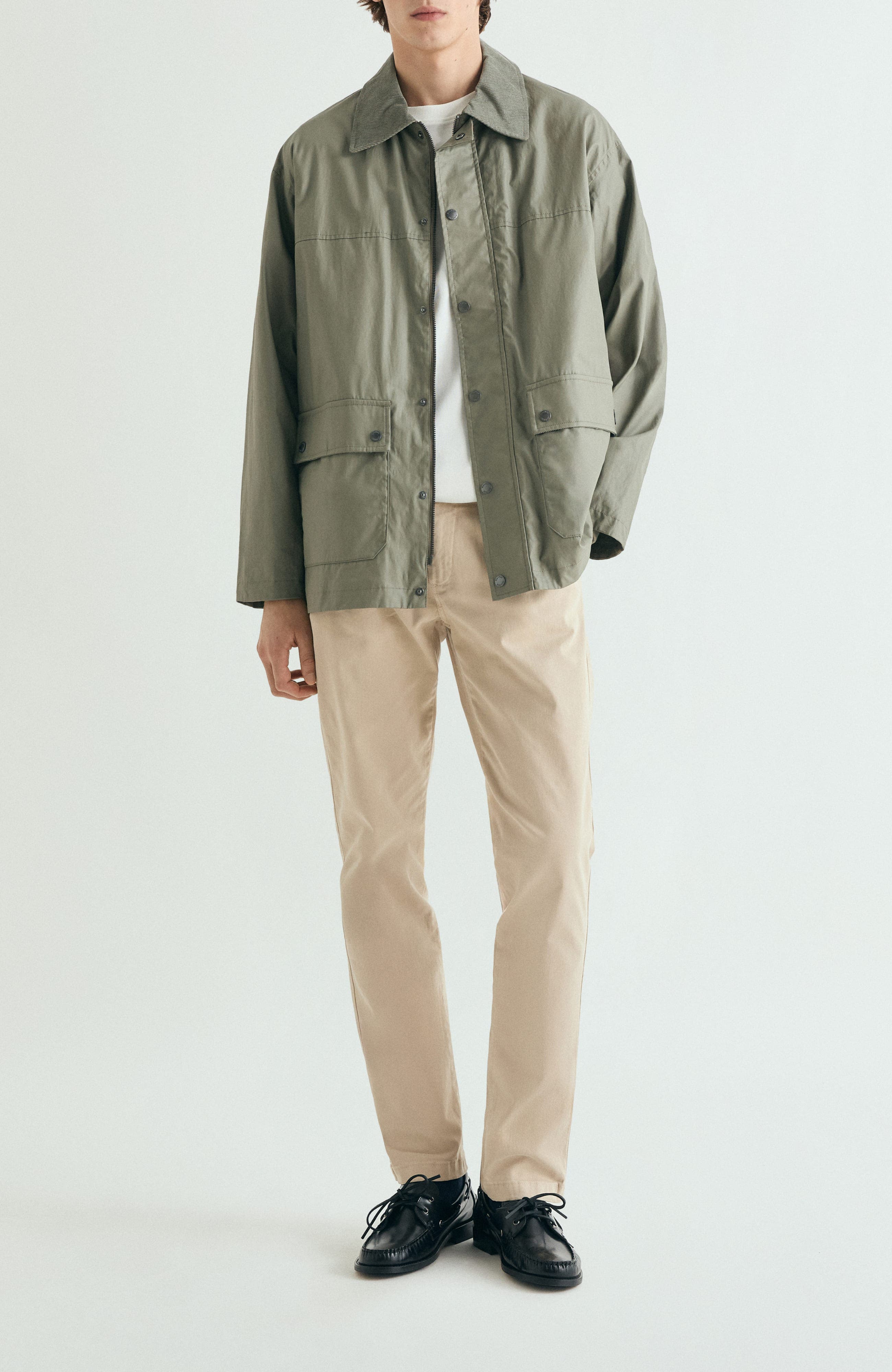 Waxed Jacket With Snaps - image 2