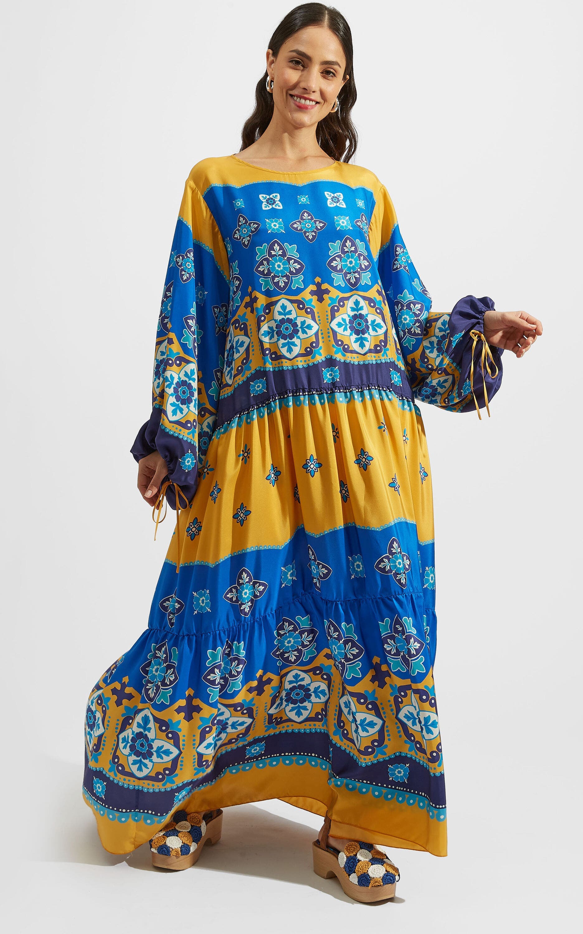 Vesta Dress Placee Tiles Degrade Blue - image 1