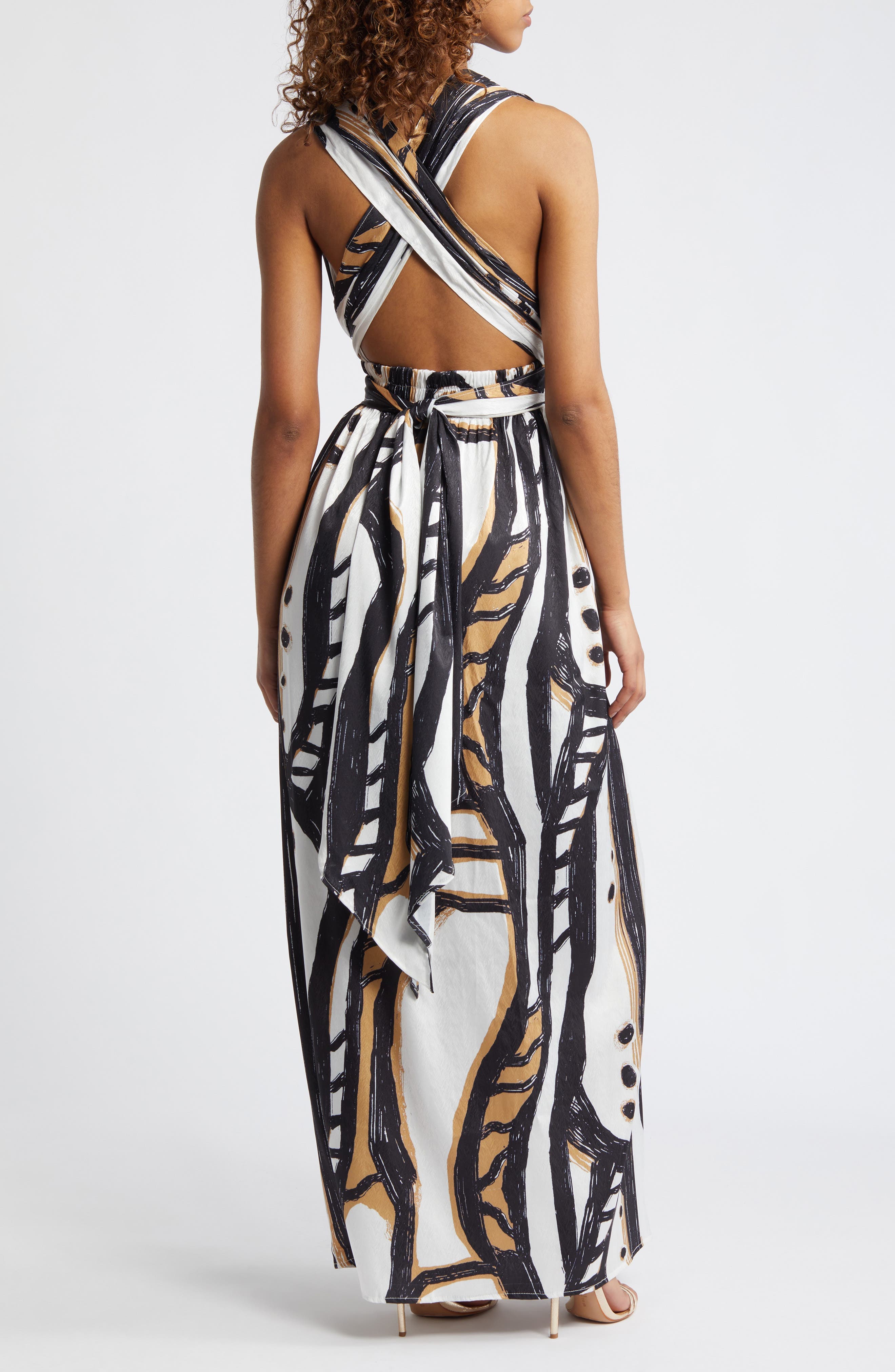 Mailys Halter Neck Wrap Dress - image 2