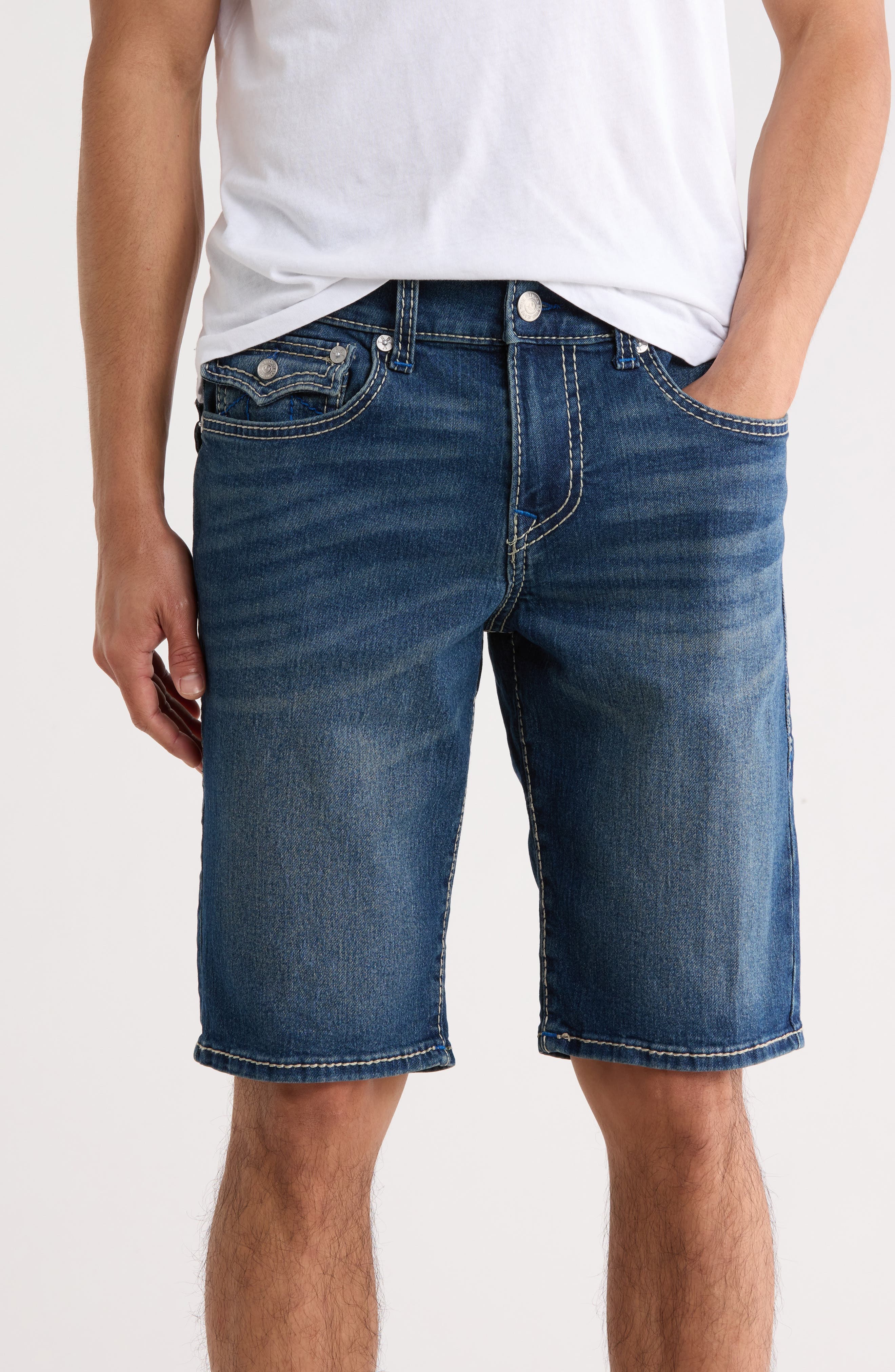 Ricky Big 'T' Flap Pocket Denim Shorts - image 1