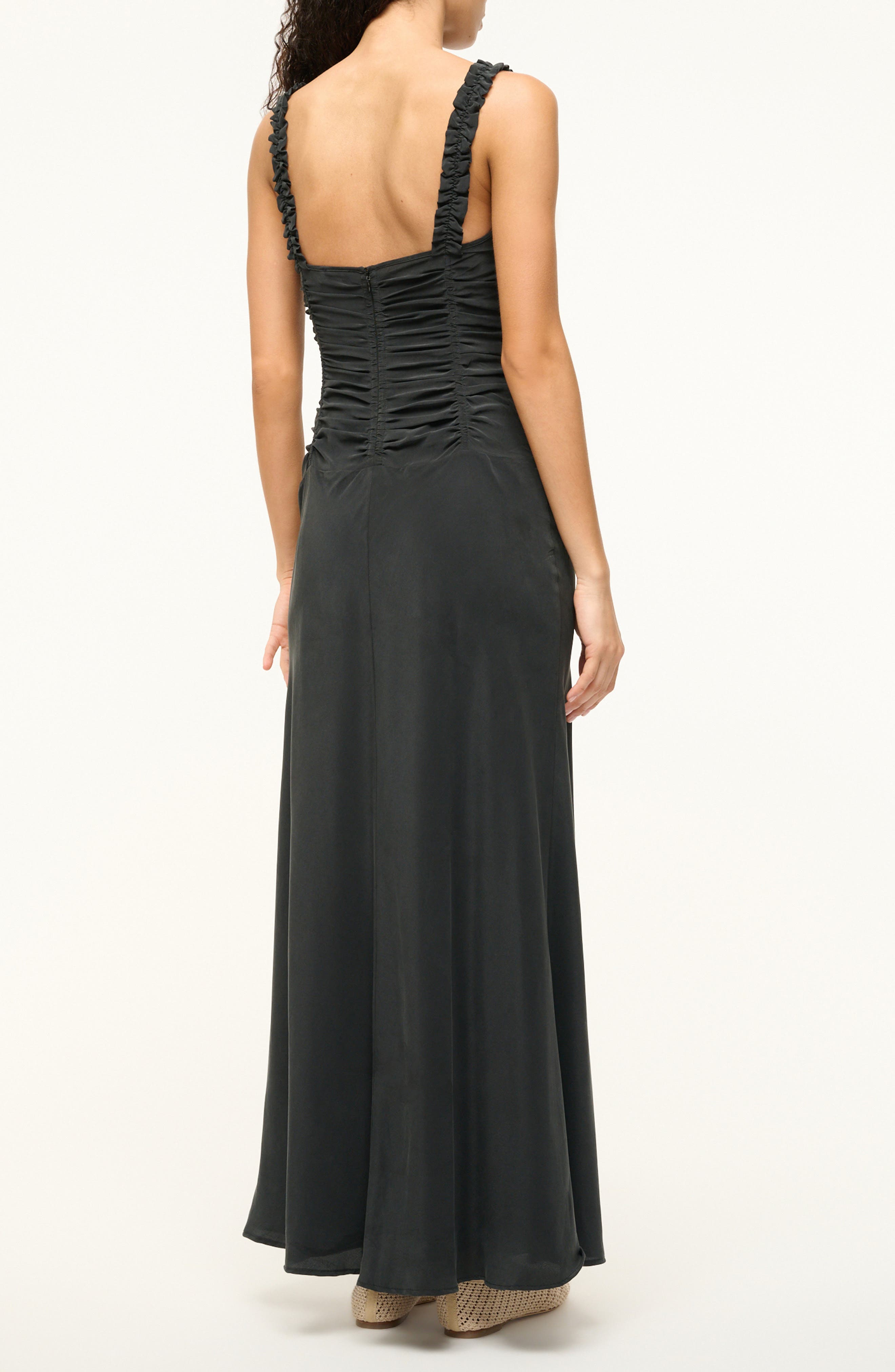 Nic Ruched Sleeveless Silk Maxi Dress - image 2