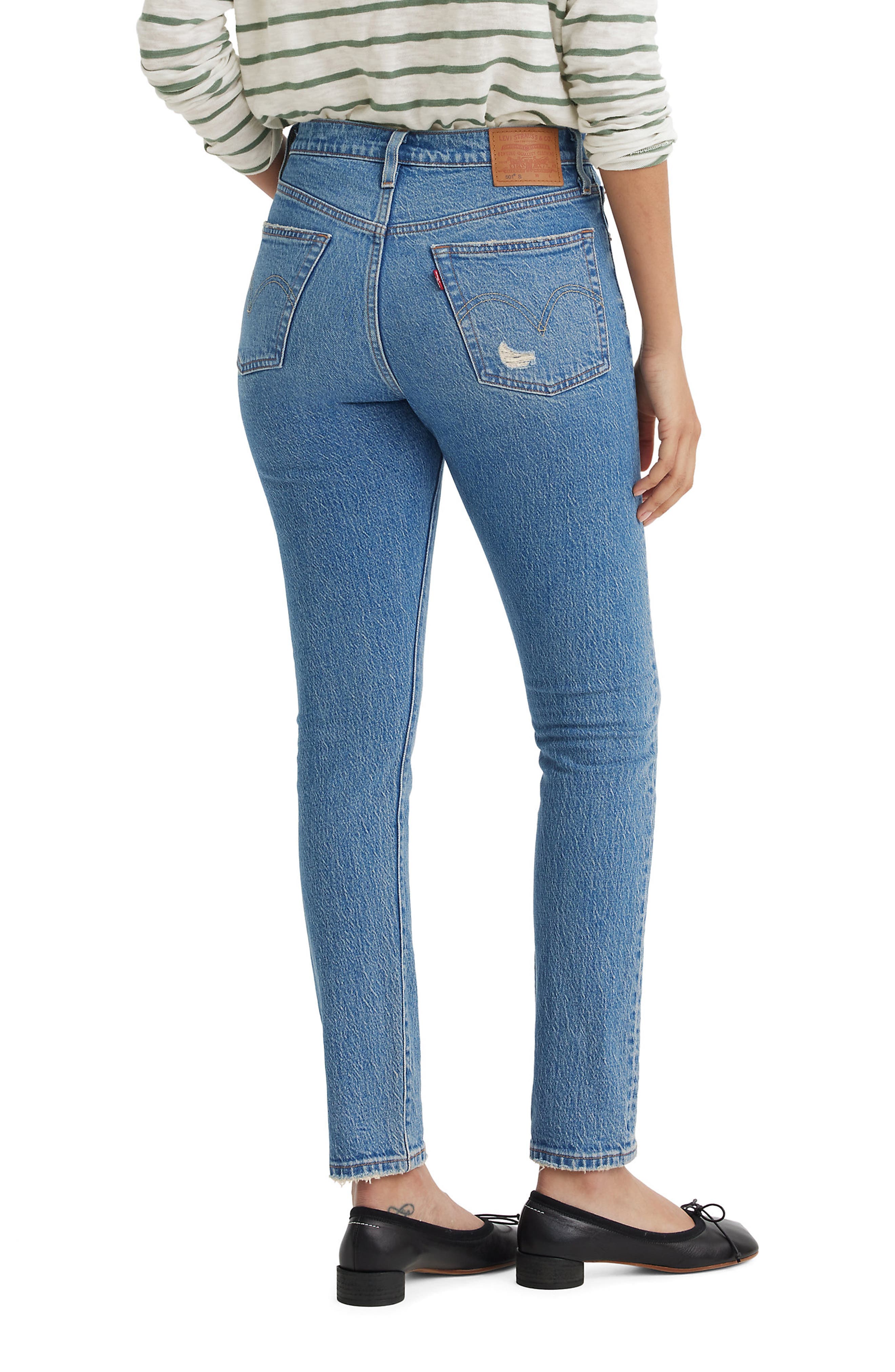 501 Ripped High Waist Skinny Jeans - image 2