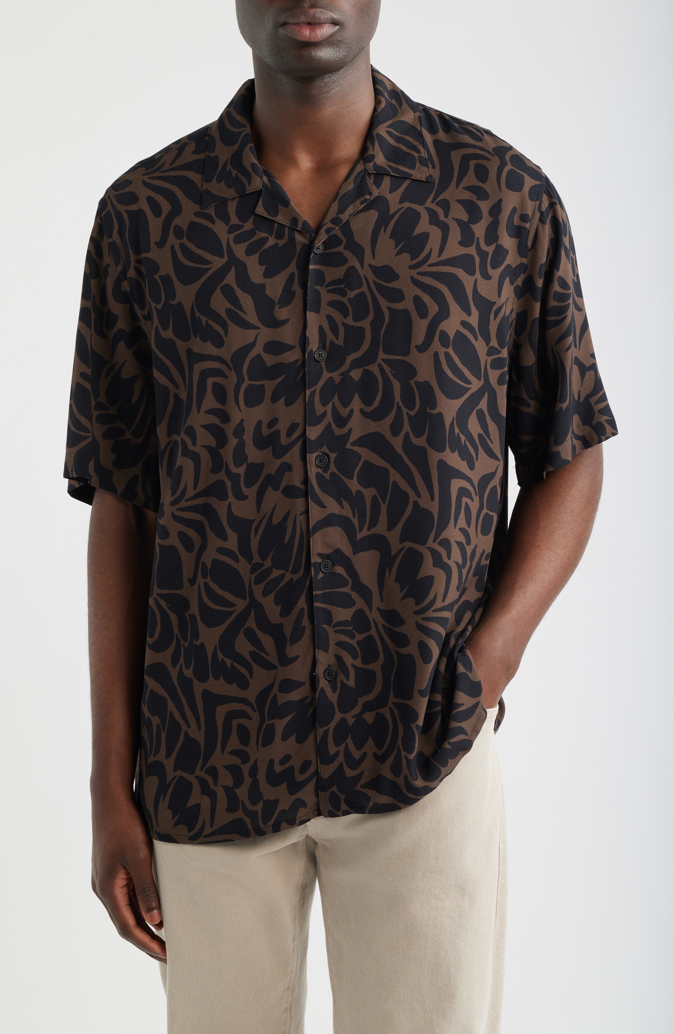 Didcot Abstract Floral Camp Shirt - image 1