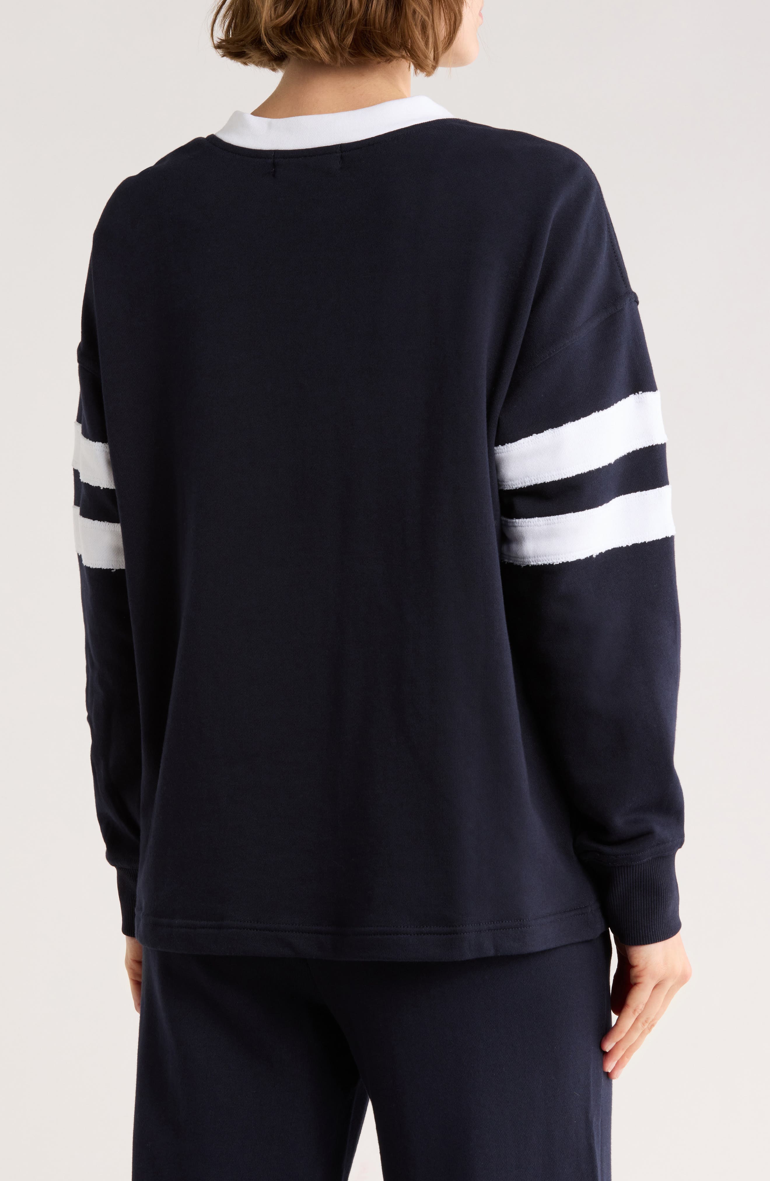 Oversized French Terry Varsity Cardigan - image 2