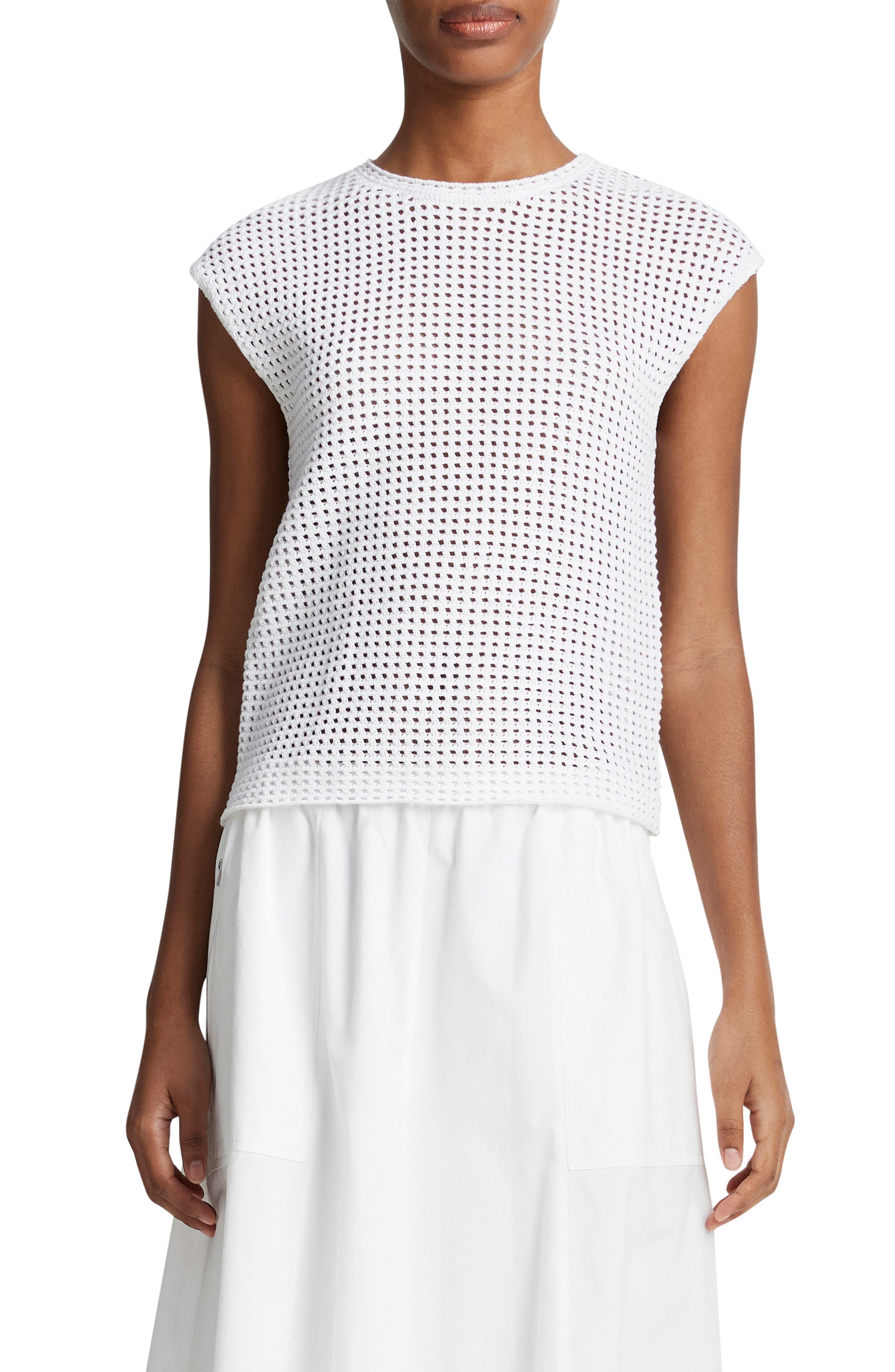 Open Stitch Cotton Sweater - image 1