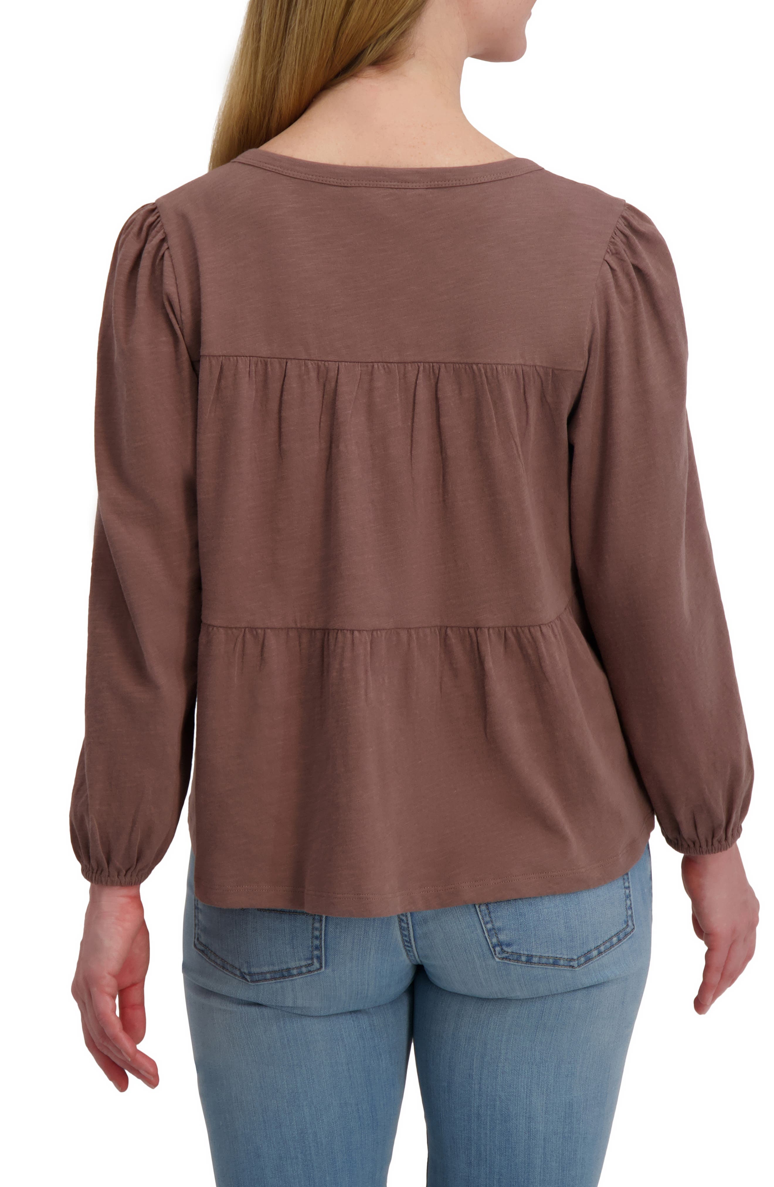 Long Sleeve Cotton Babydoll Top - image 4