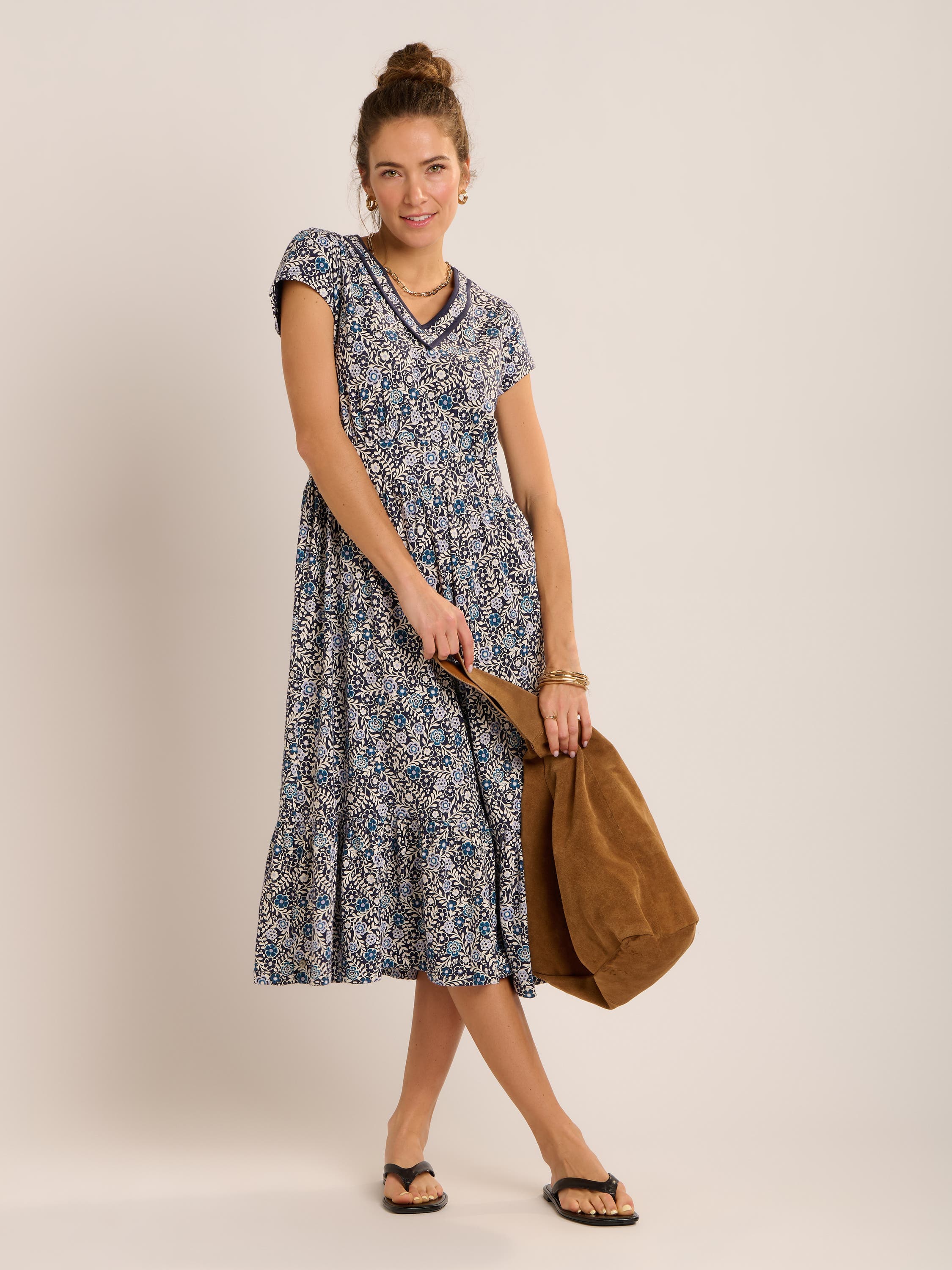 Lucia Tiered Midi Dress - image 1