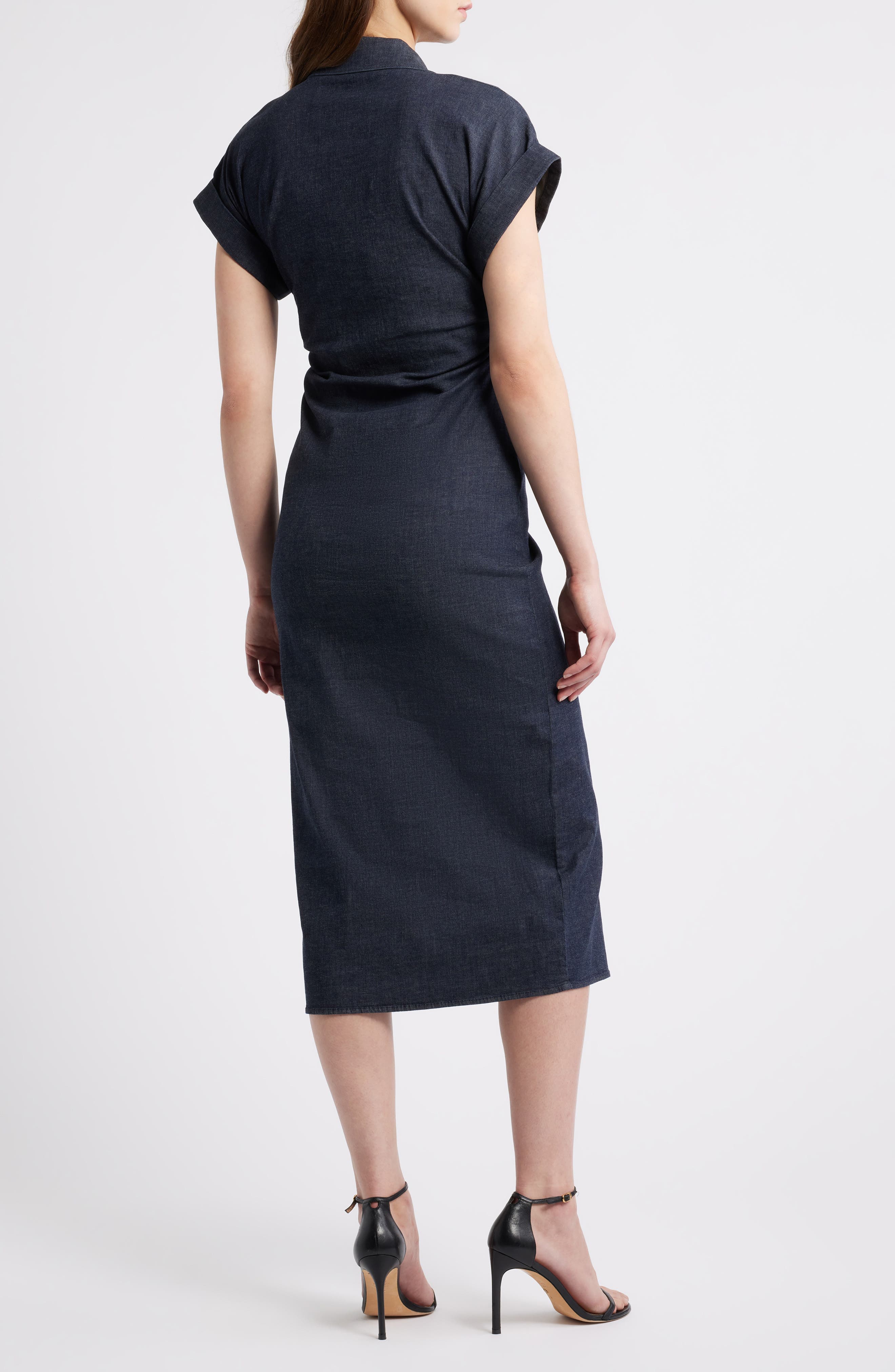 Denim Midi Shirtdress - image 2