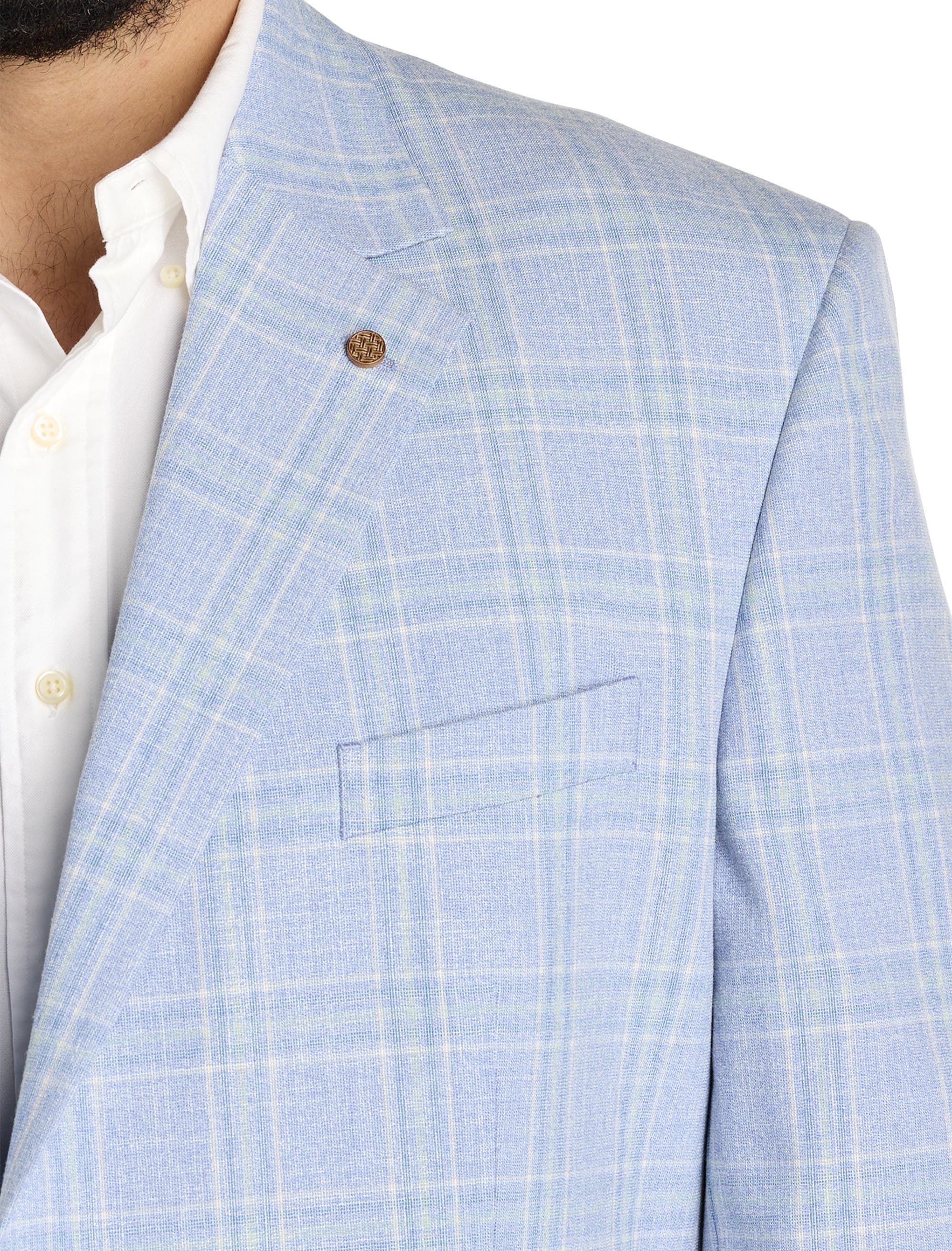 Big & Tall  Windowpane Sport Coat - image 2