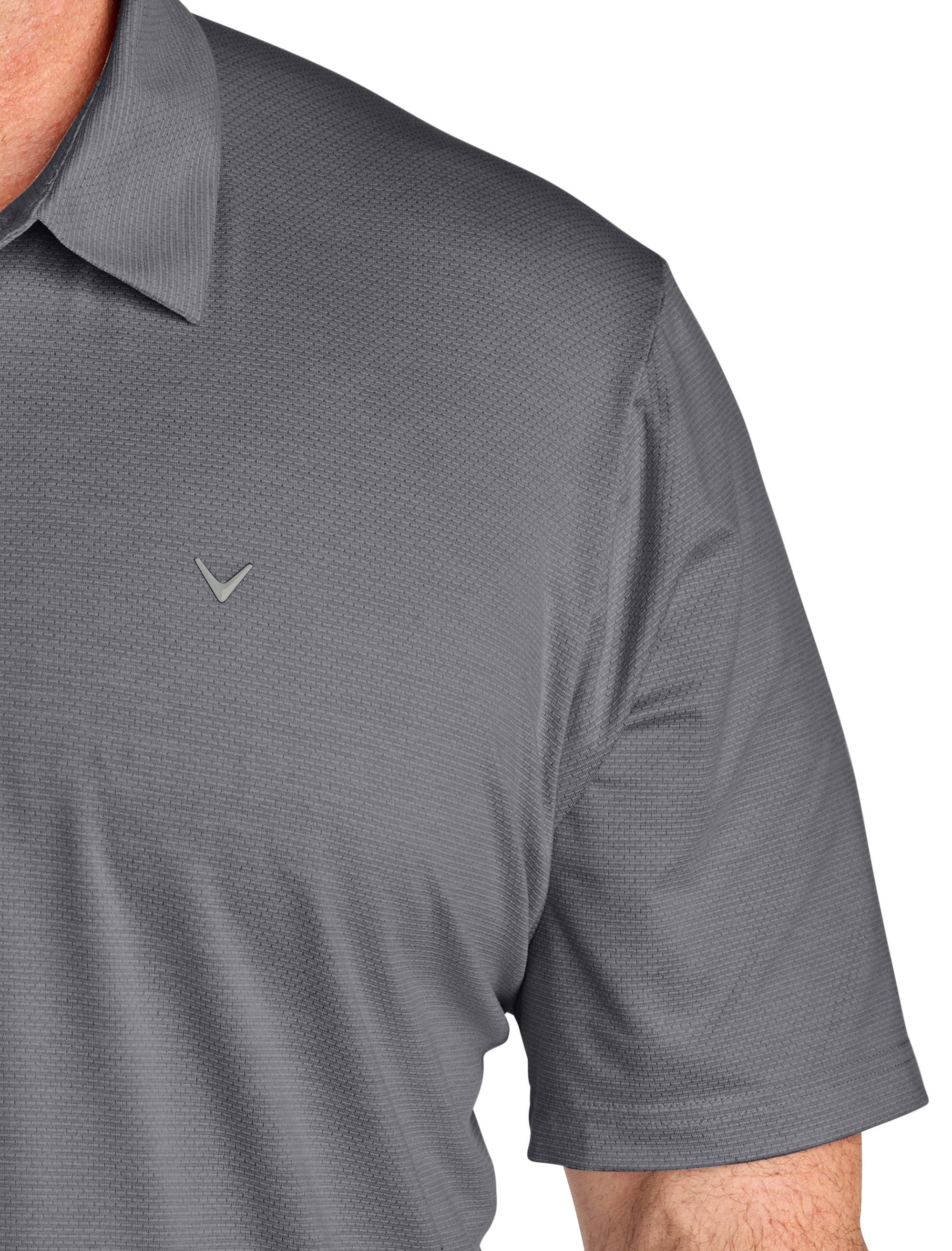 Big & Tall Heathered Jacquard Polo Shirt - image 2