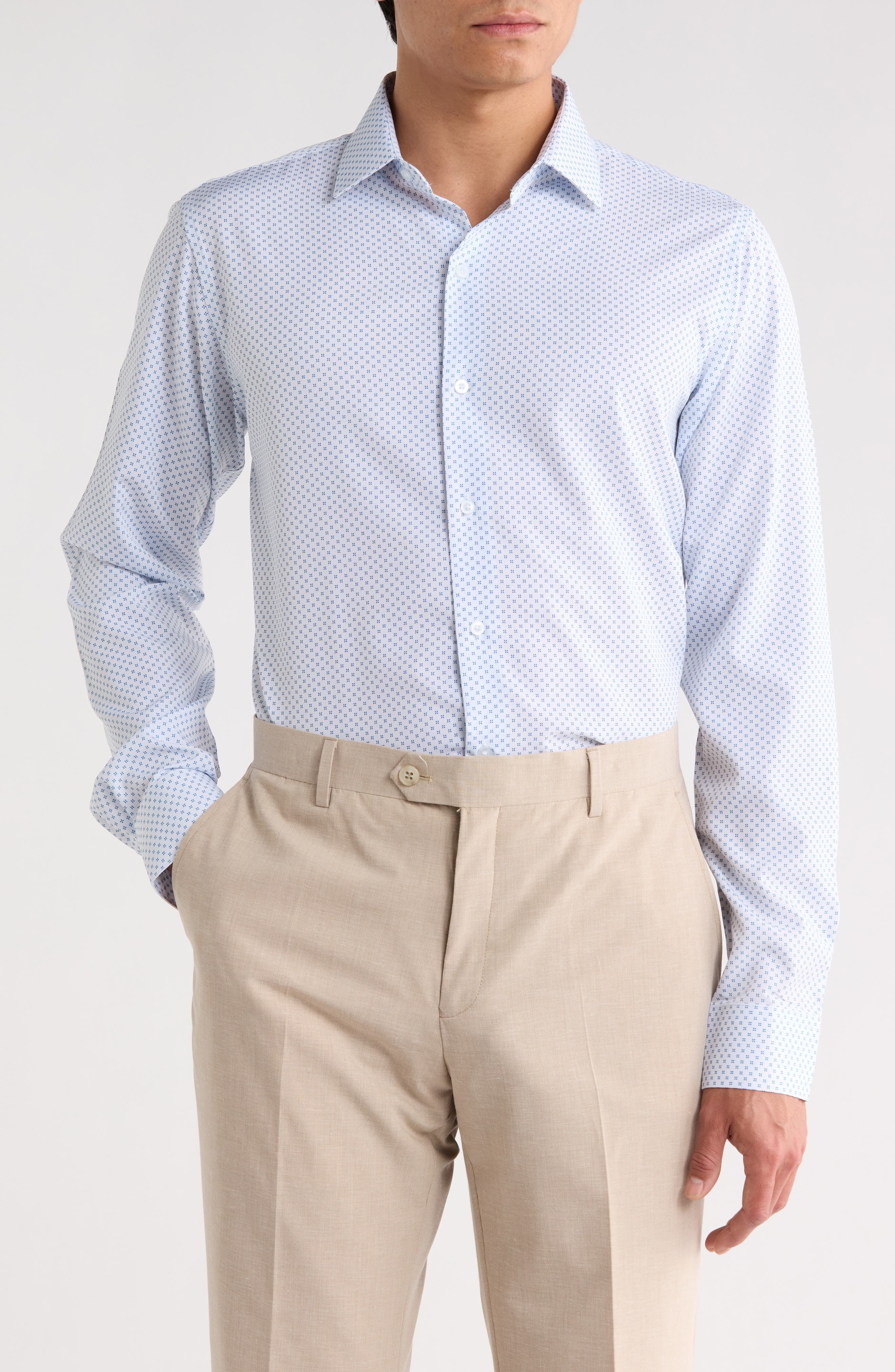 Geo Print Dress Shirt - image 1