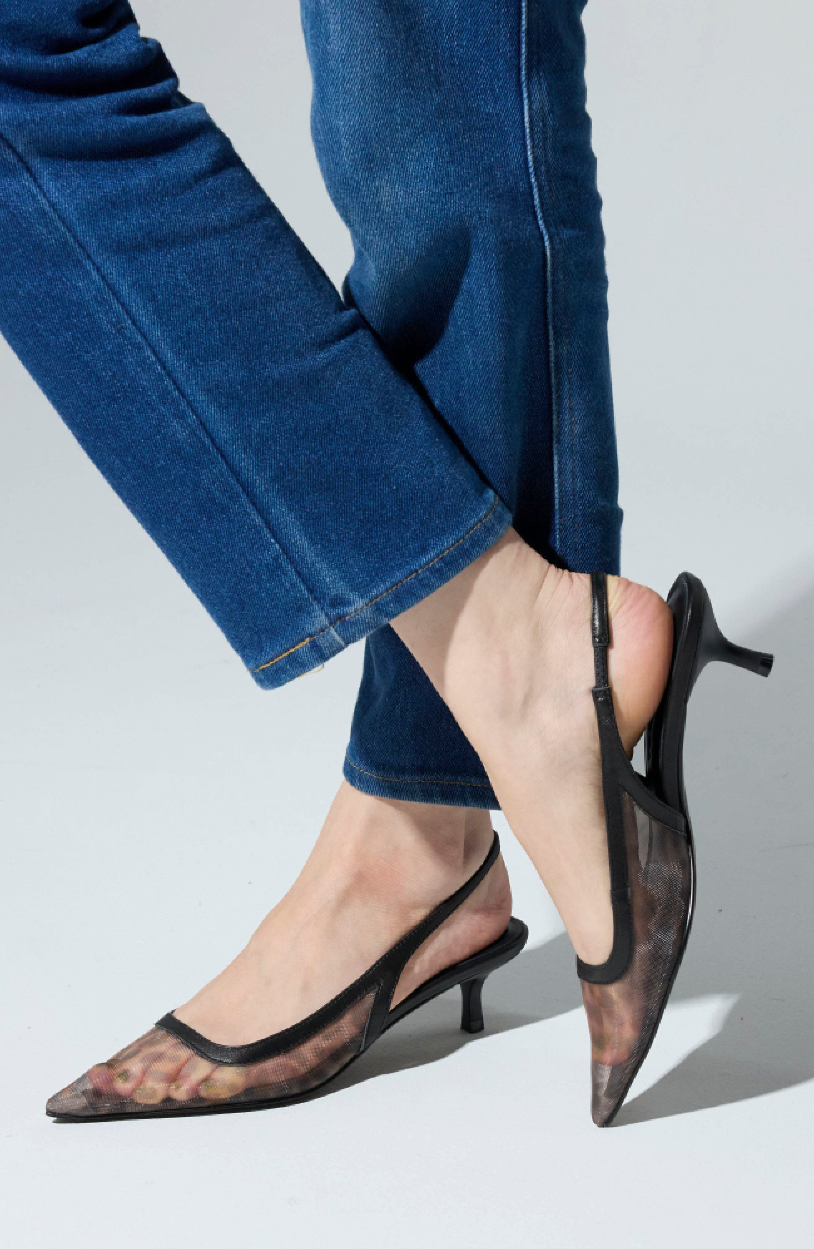 Delilah Slingback Pointed Toe Kitten Heel Pump - image 2