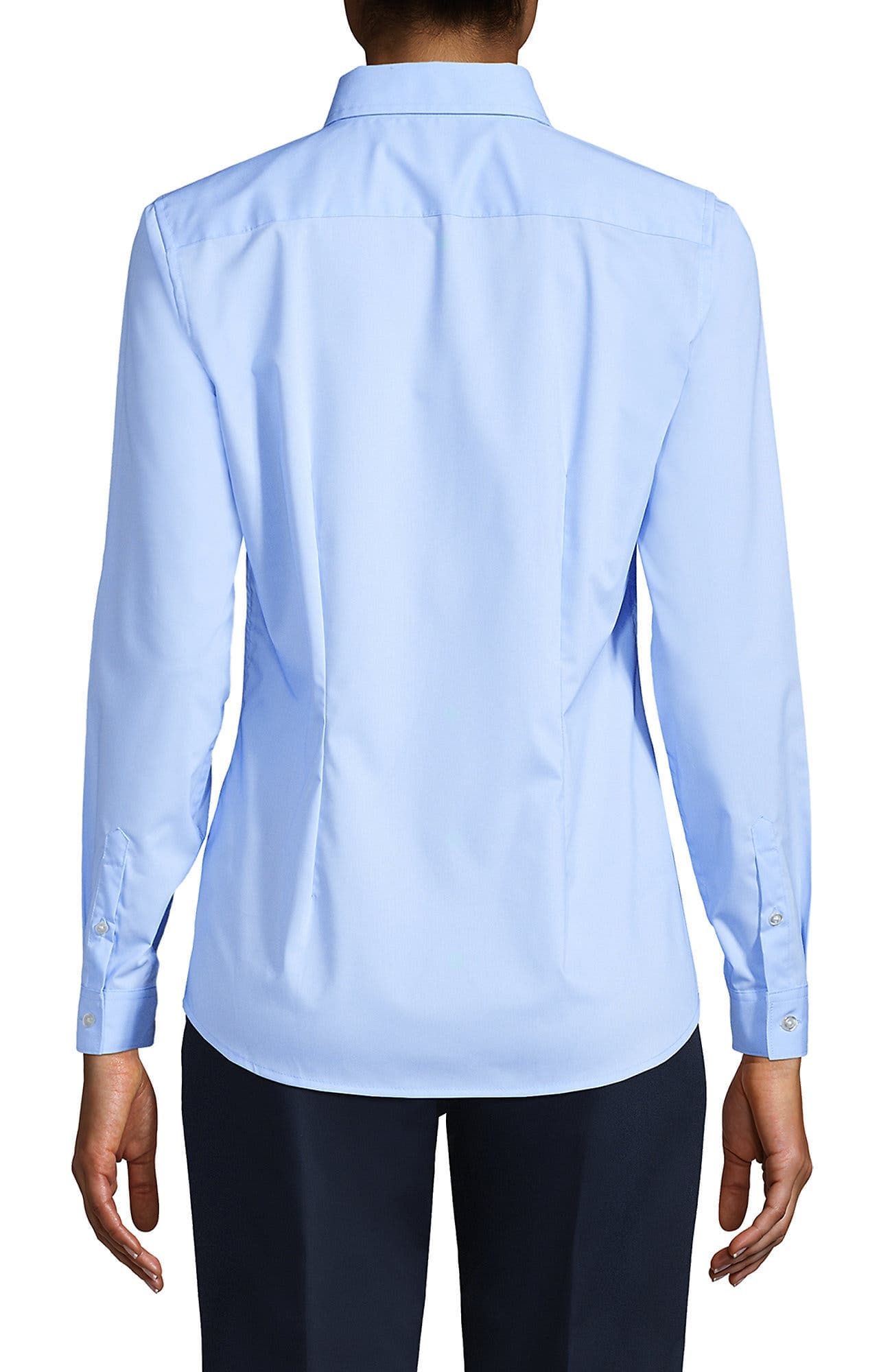 School Uniform  No Gape Long Sleeve Stretch Shirt - image 4