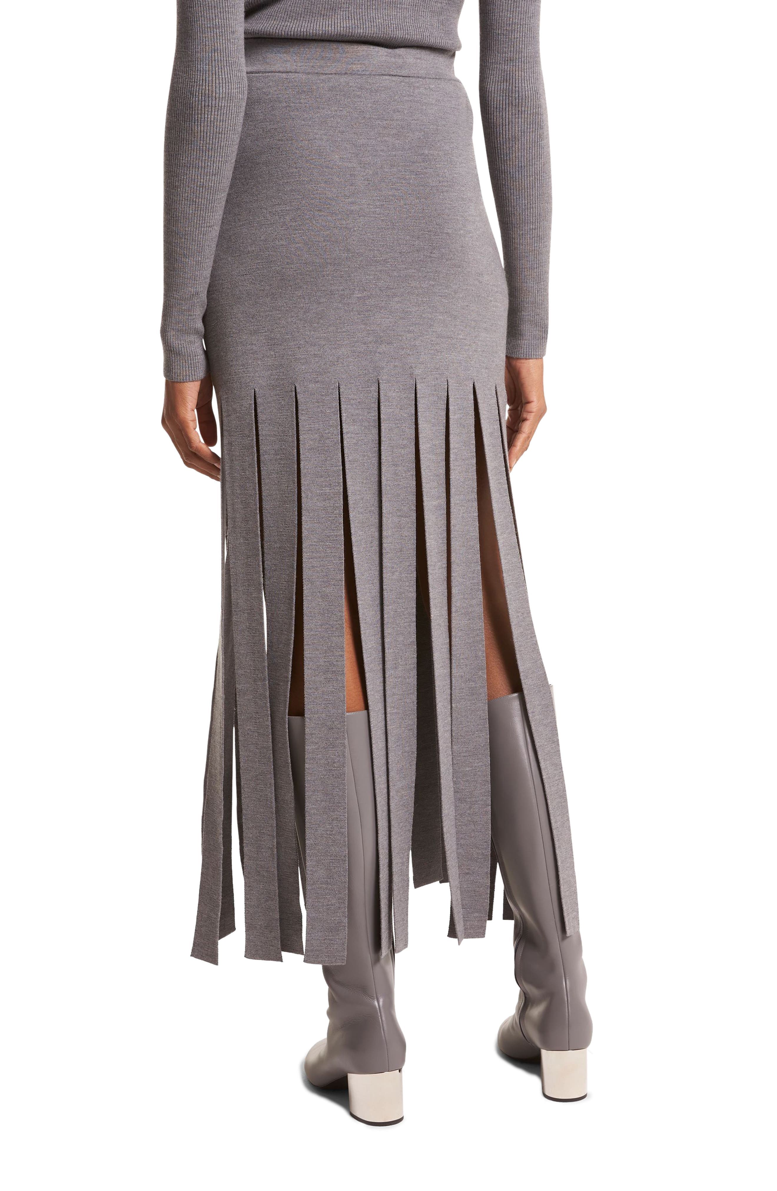 Merino Wool Blend Streamer Skirt - image 2