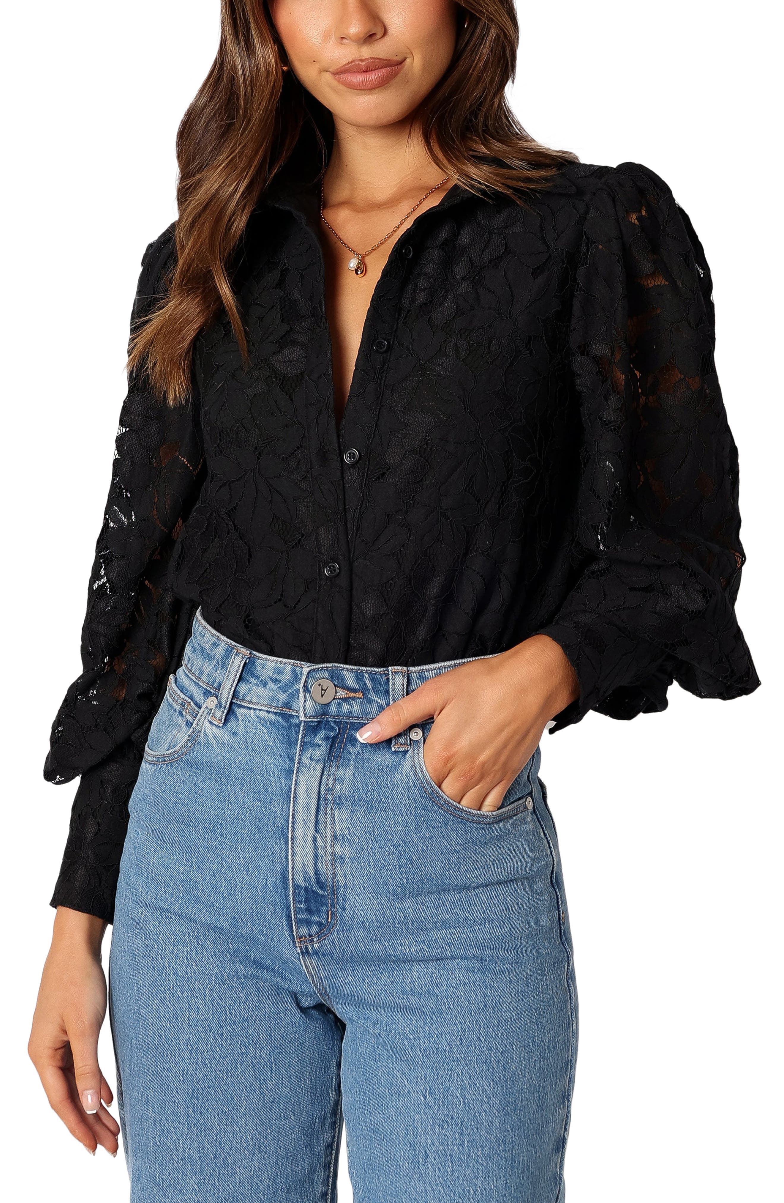 Tadeo Floral Lace Button-Up Shirt - image 1