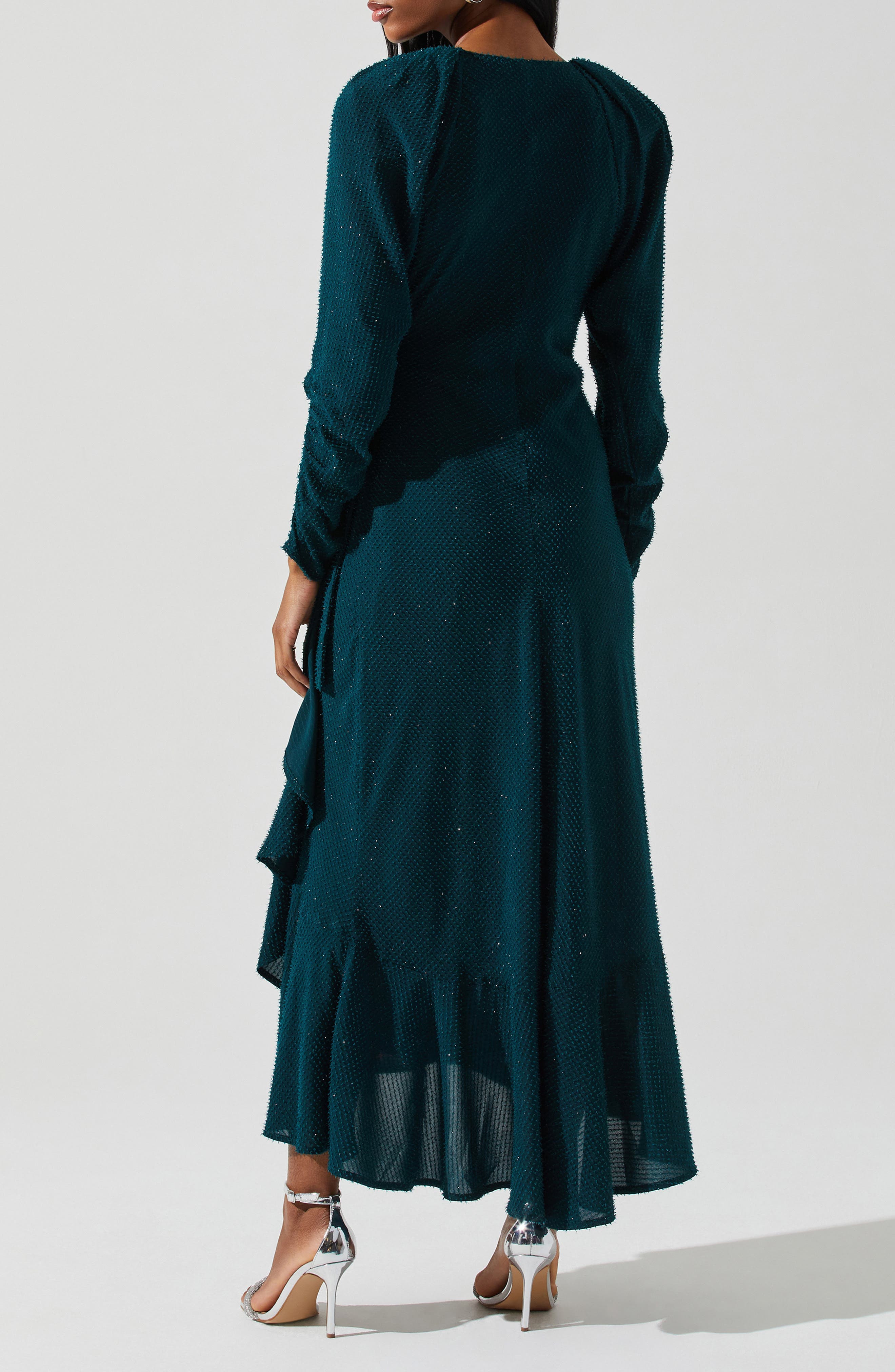Zenaida Long Sleeve Faux Wrap Dress - image 2