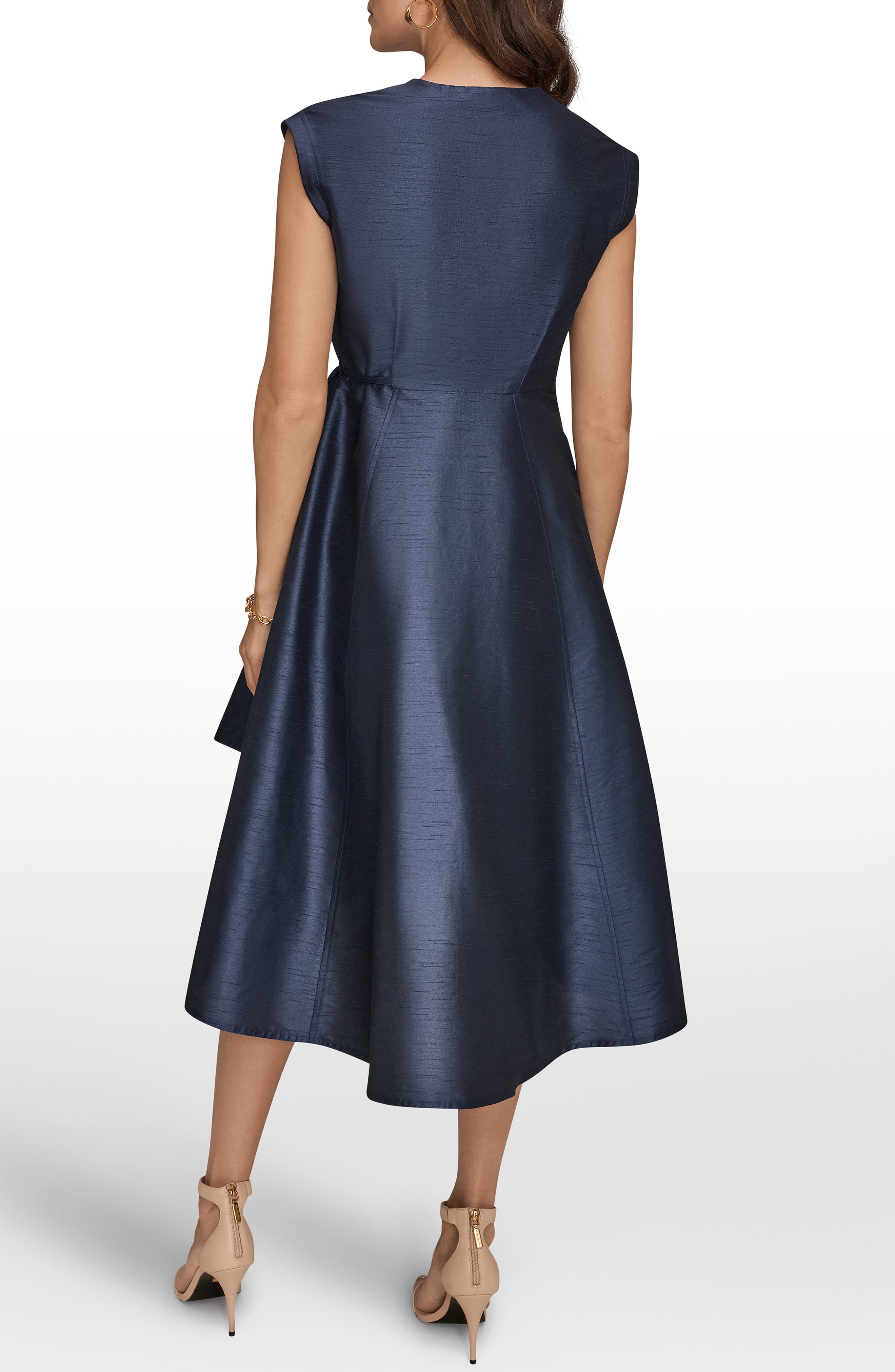 Taffeta Wrap Midi Dress - image 2