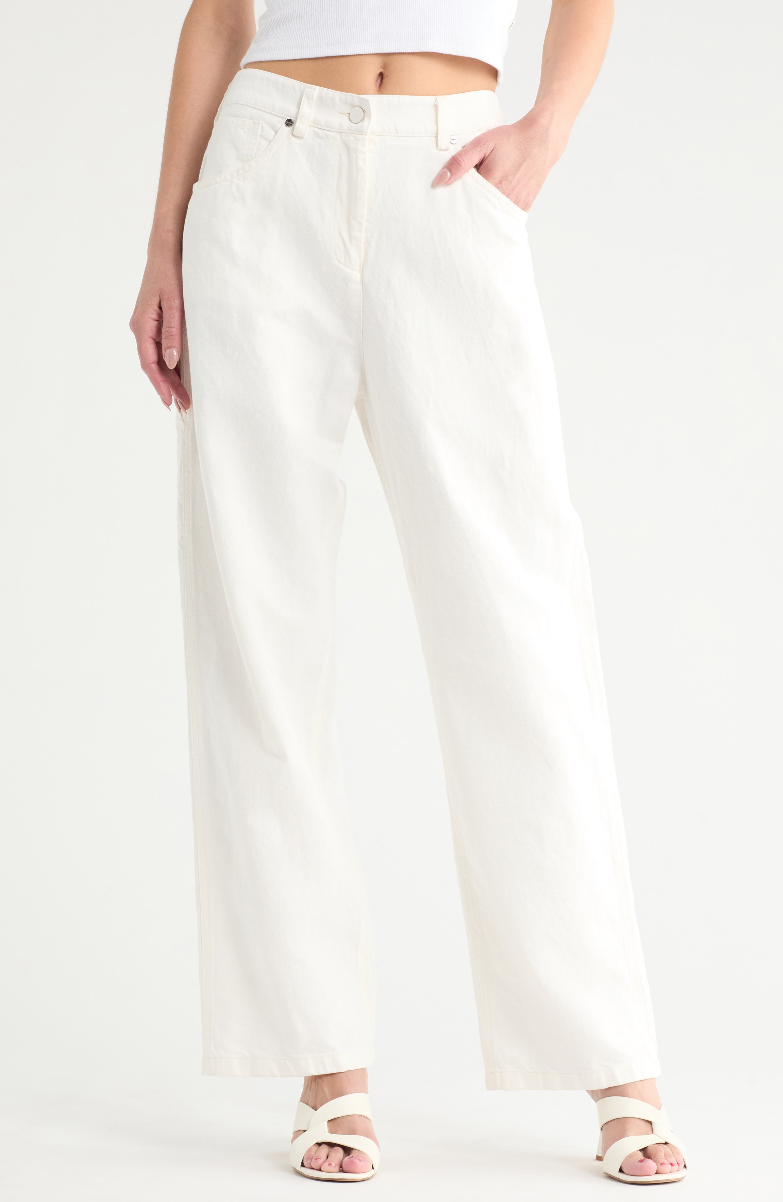 Mila High Waist Stretch Cotton Pants - image 1