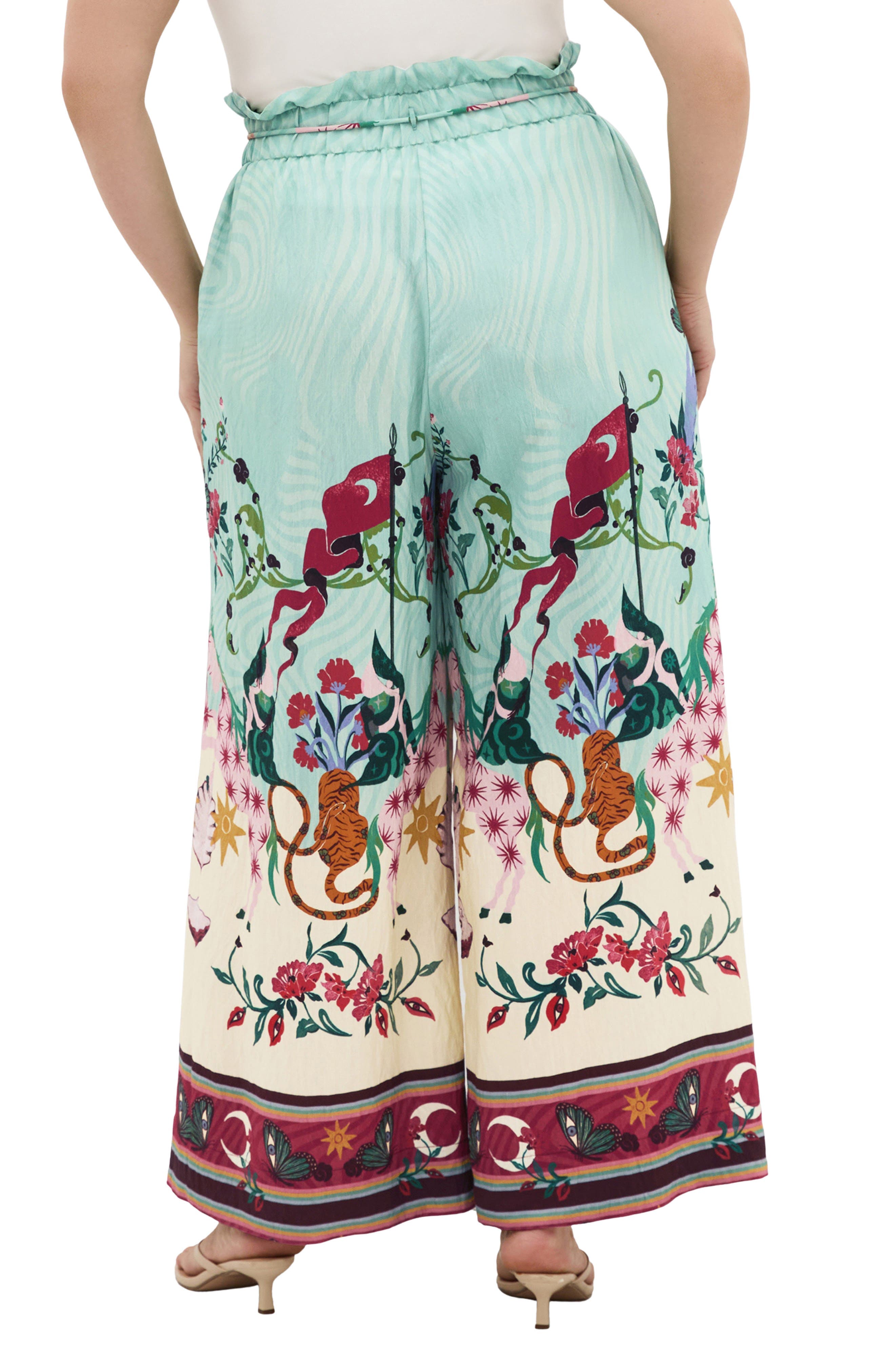 Athena Mixed Print Wide Leg Pants - image 2
