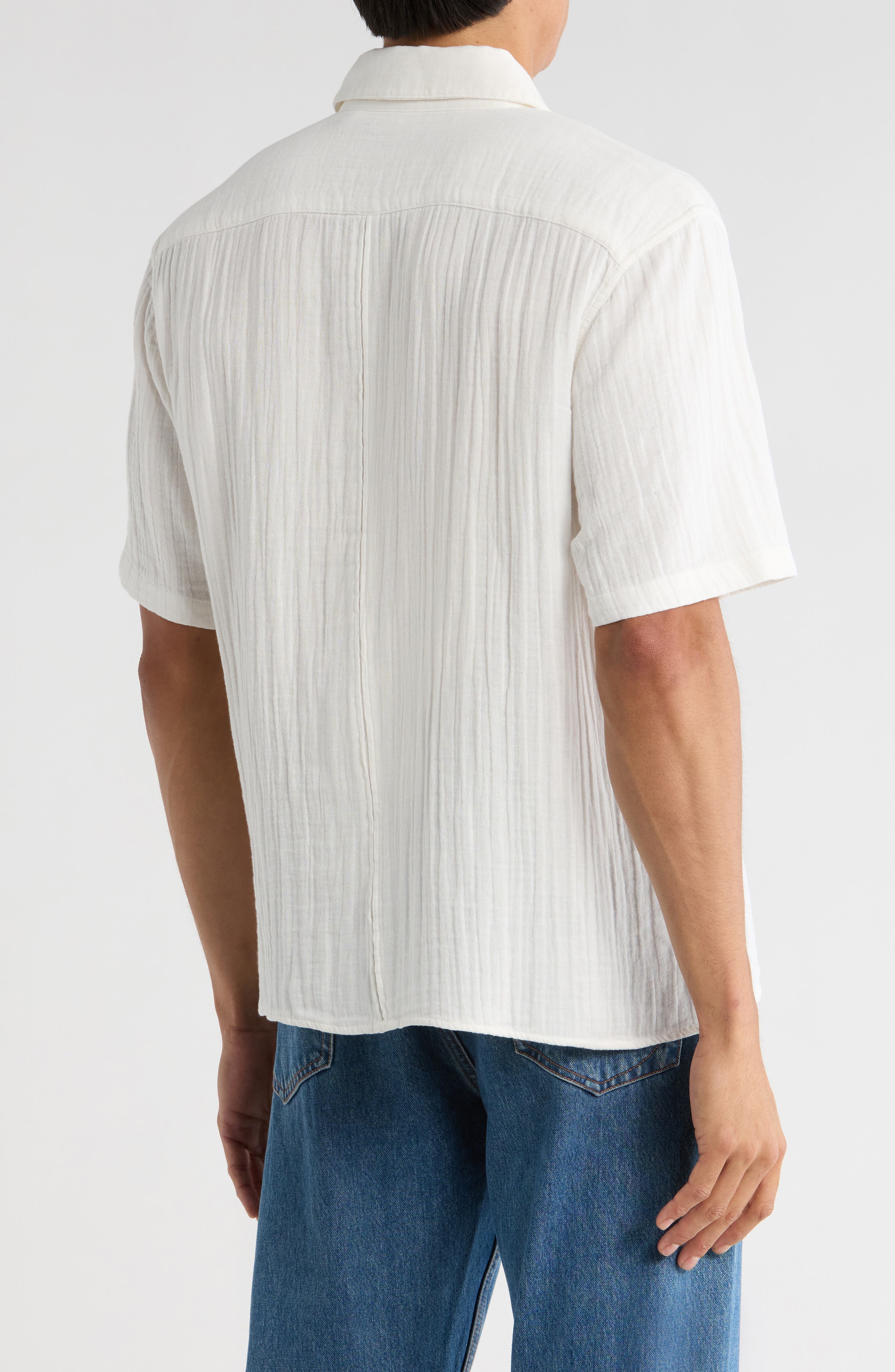 Danny Cotton Gauze Button-Up Shirt - image 2