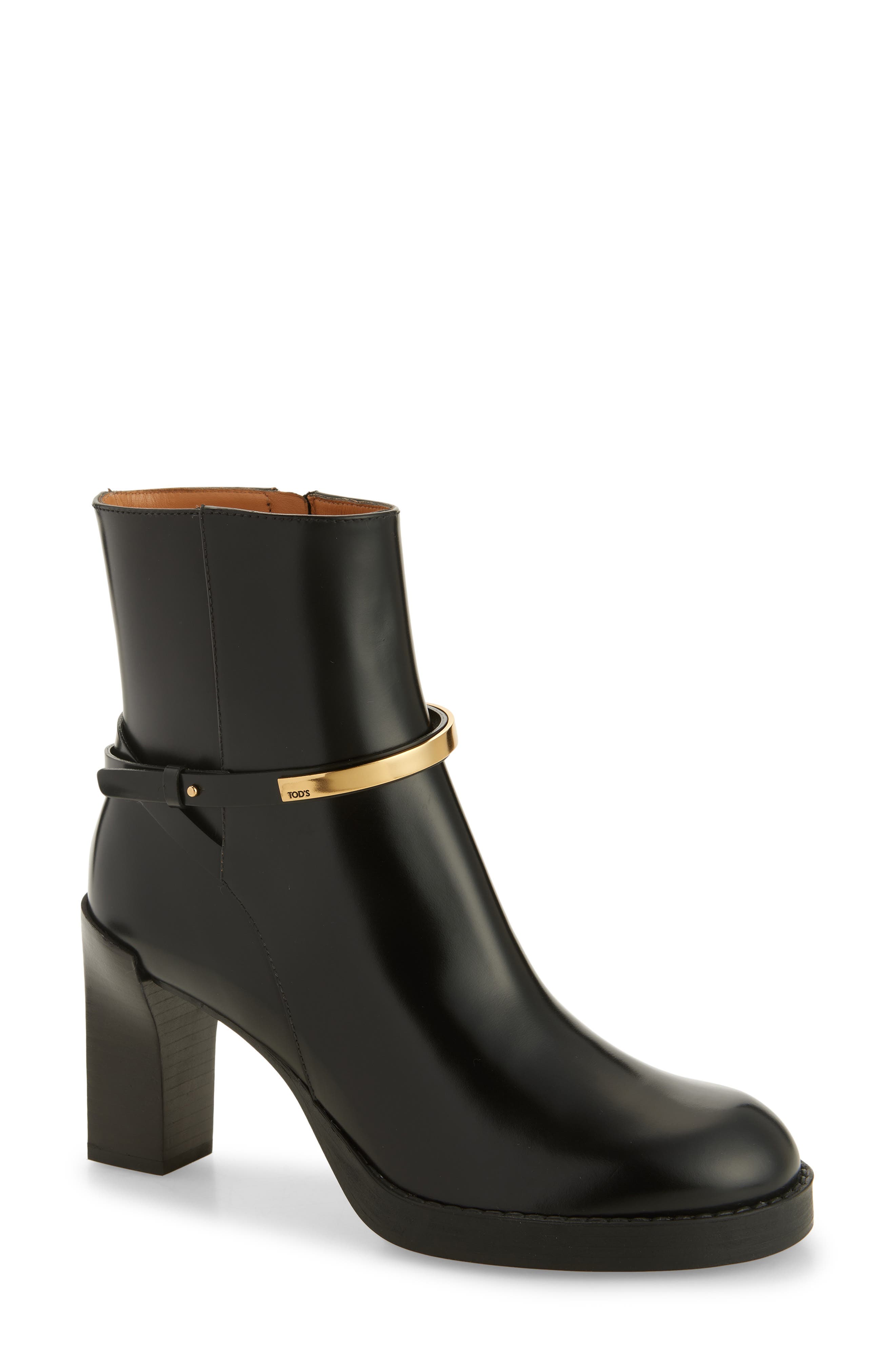 Bar Block Heel Ankle Boot - image 1