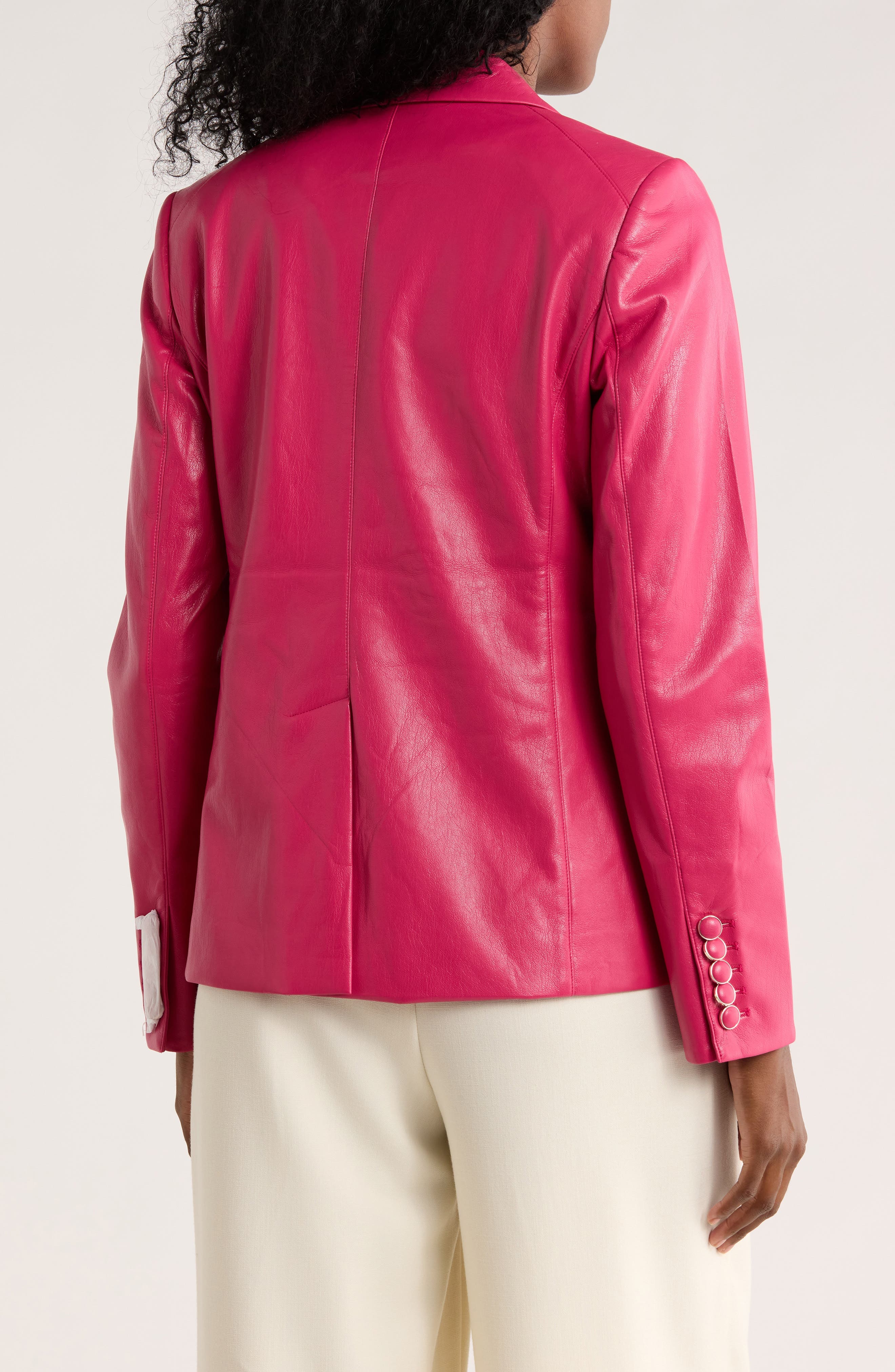 Nellie Faux Leather Blazer - image 2