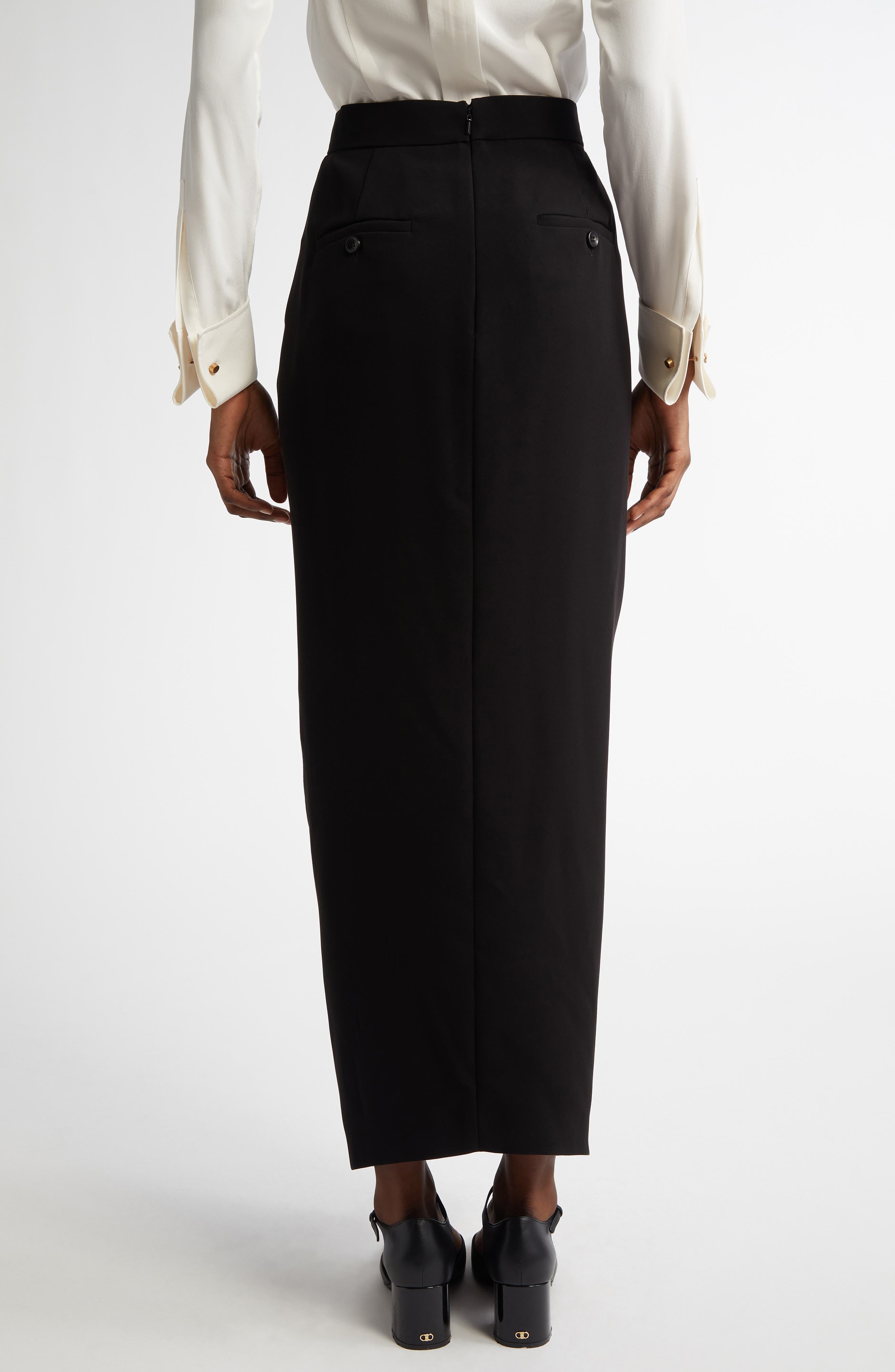 Ridente Drape High Waist Maxi Skirt - image 2
