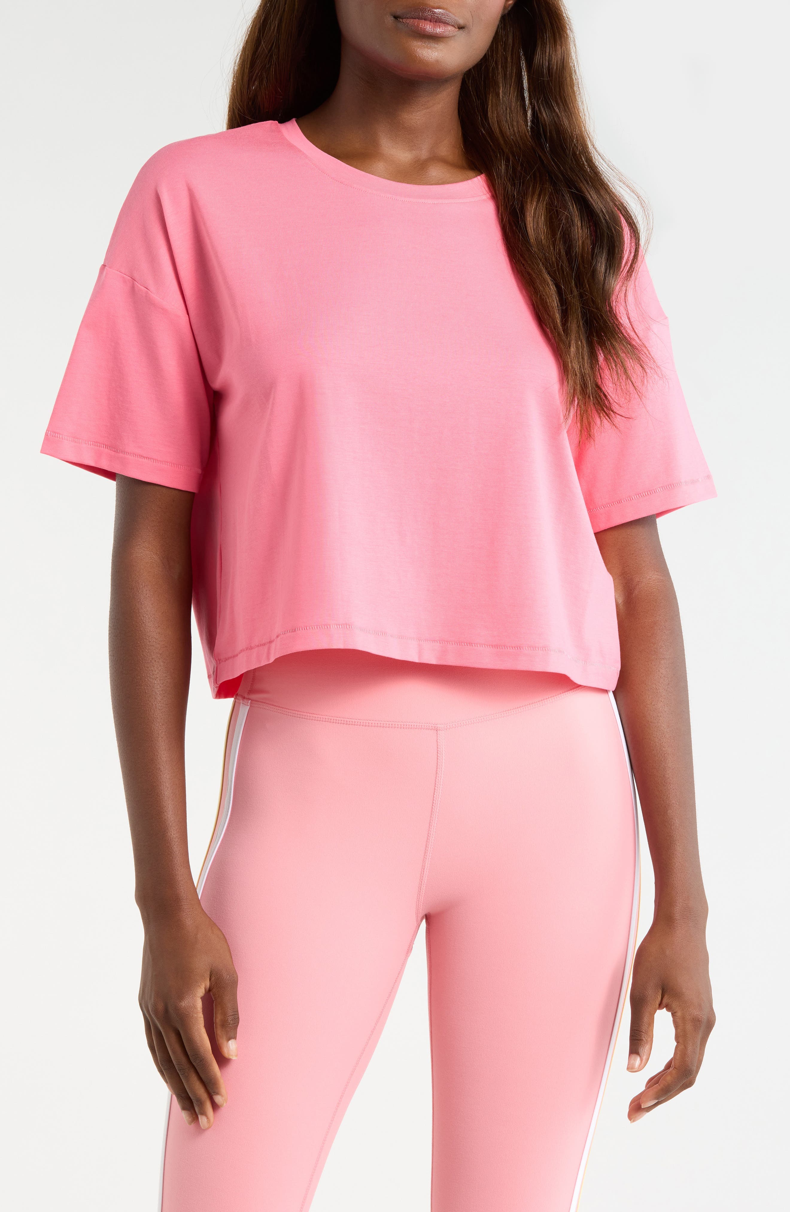 Pima Cotton Boxy Crop T-Shirt - image 3