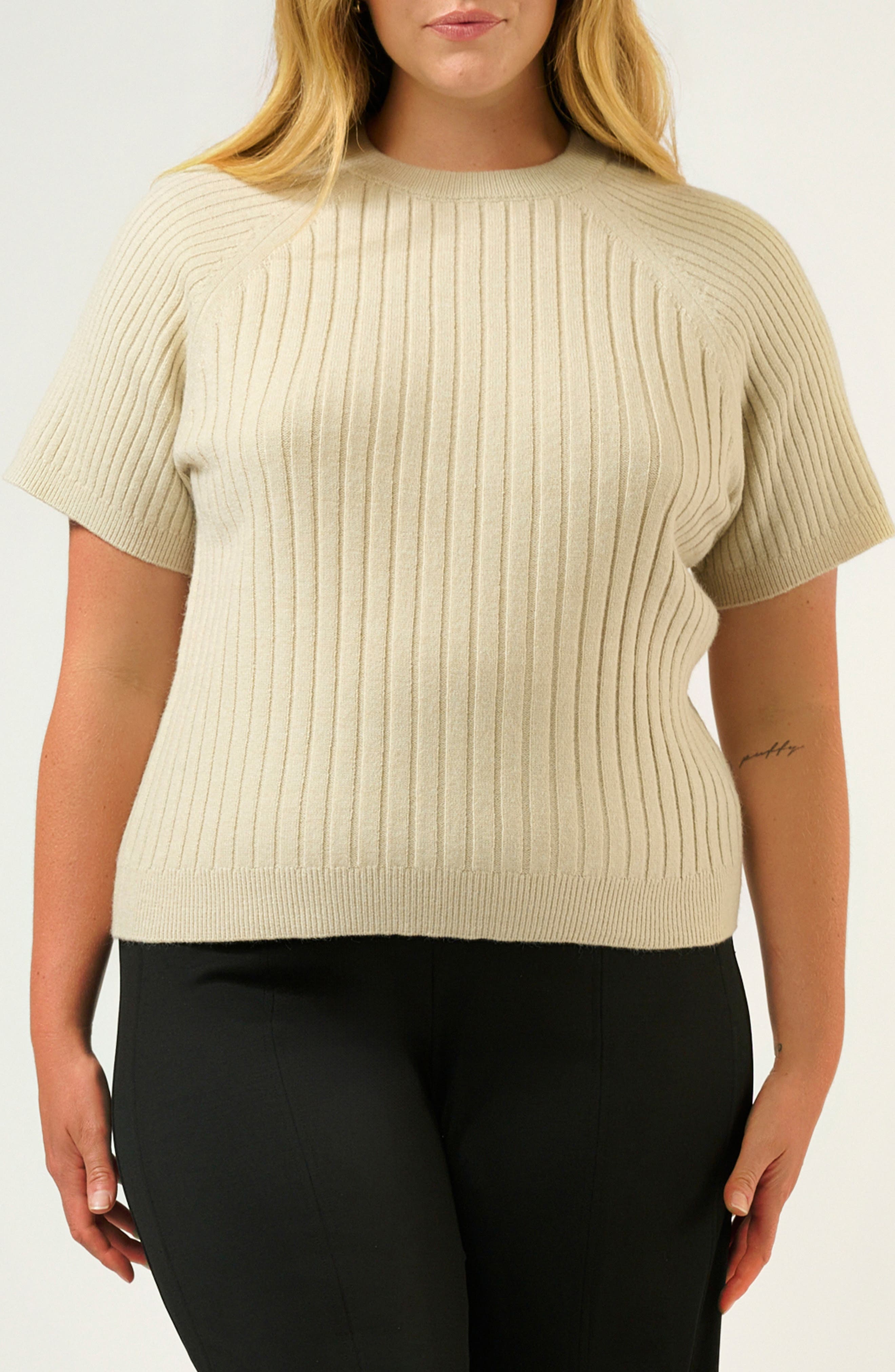 Sera Raglan Sleeve Rib Sweater - image 1