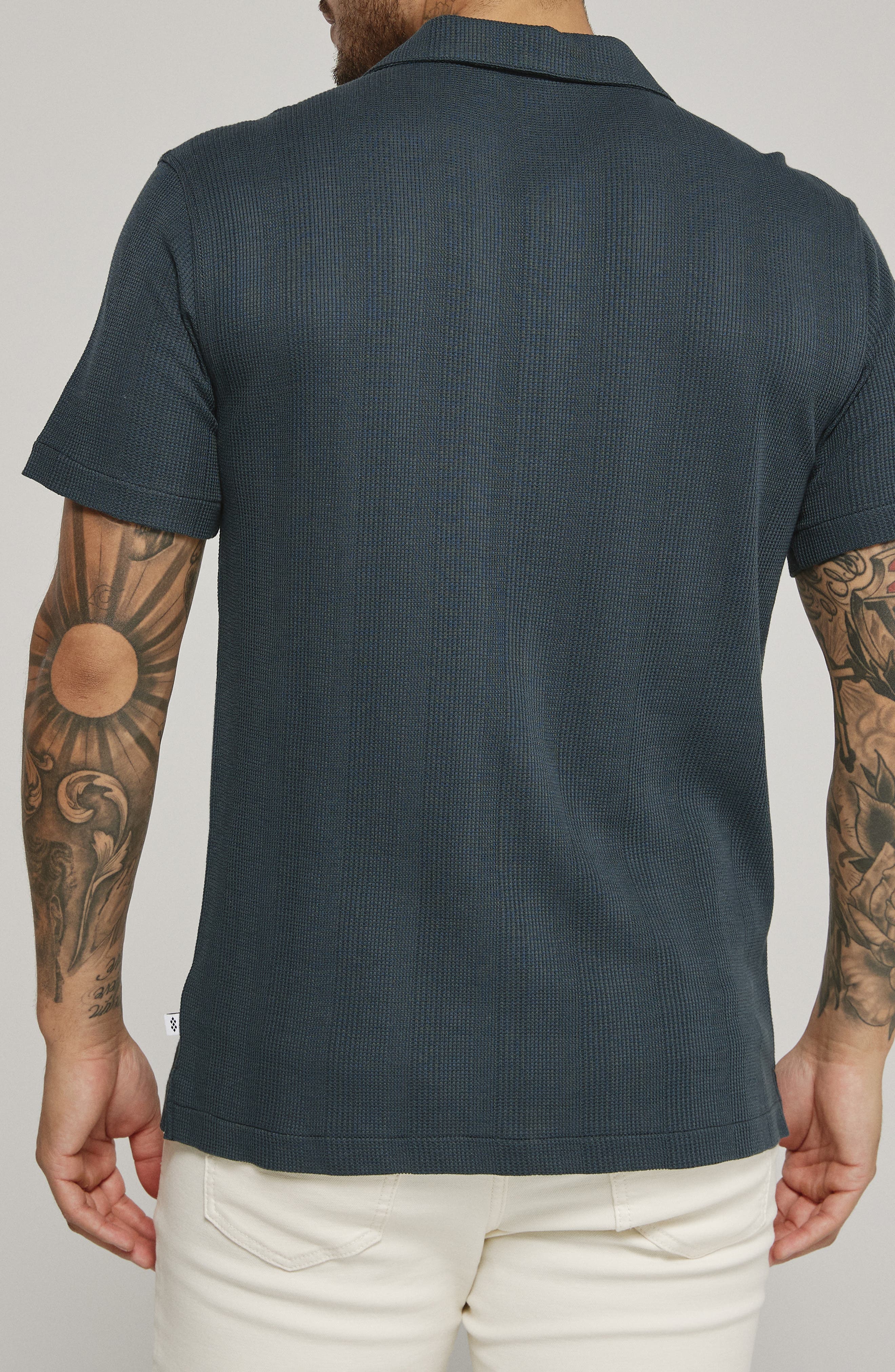 Burke Ribbed Knit Camp Shirt - image 2