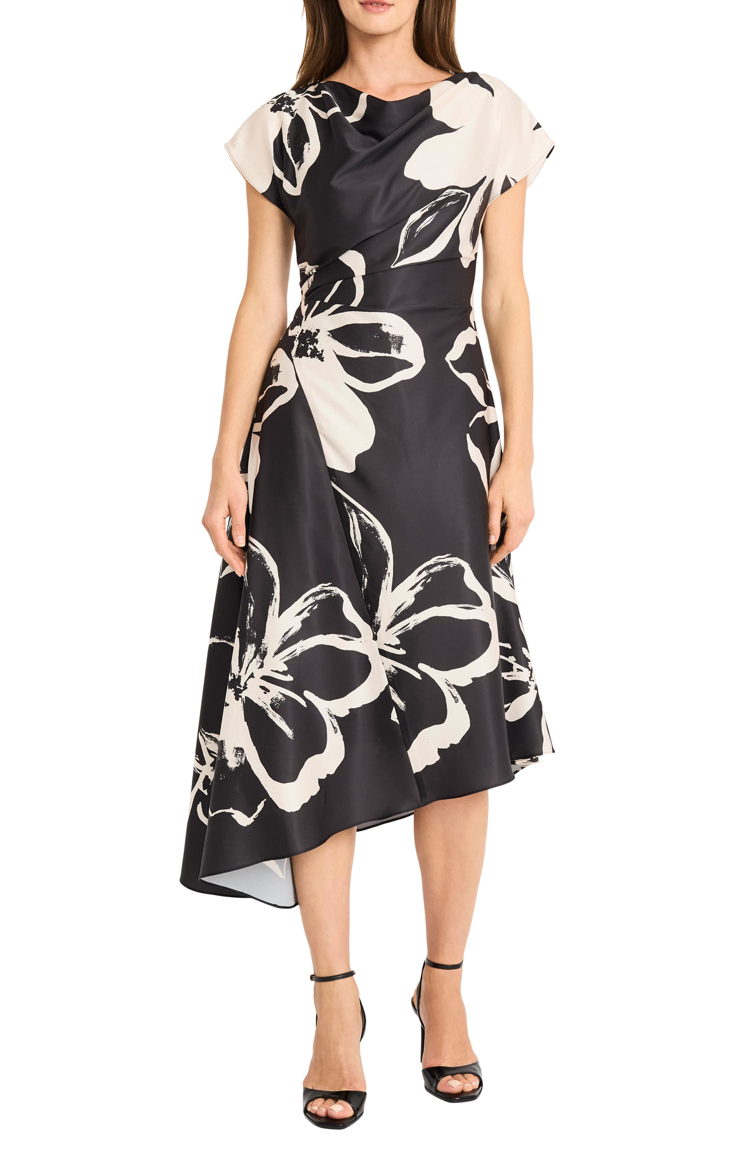 Asymmetric Hem Midi Dress - image 1