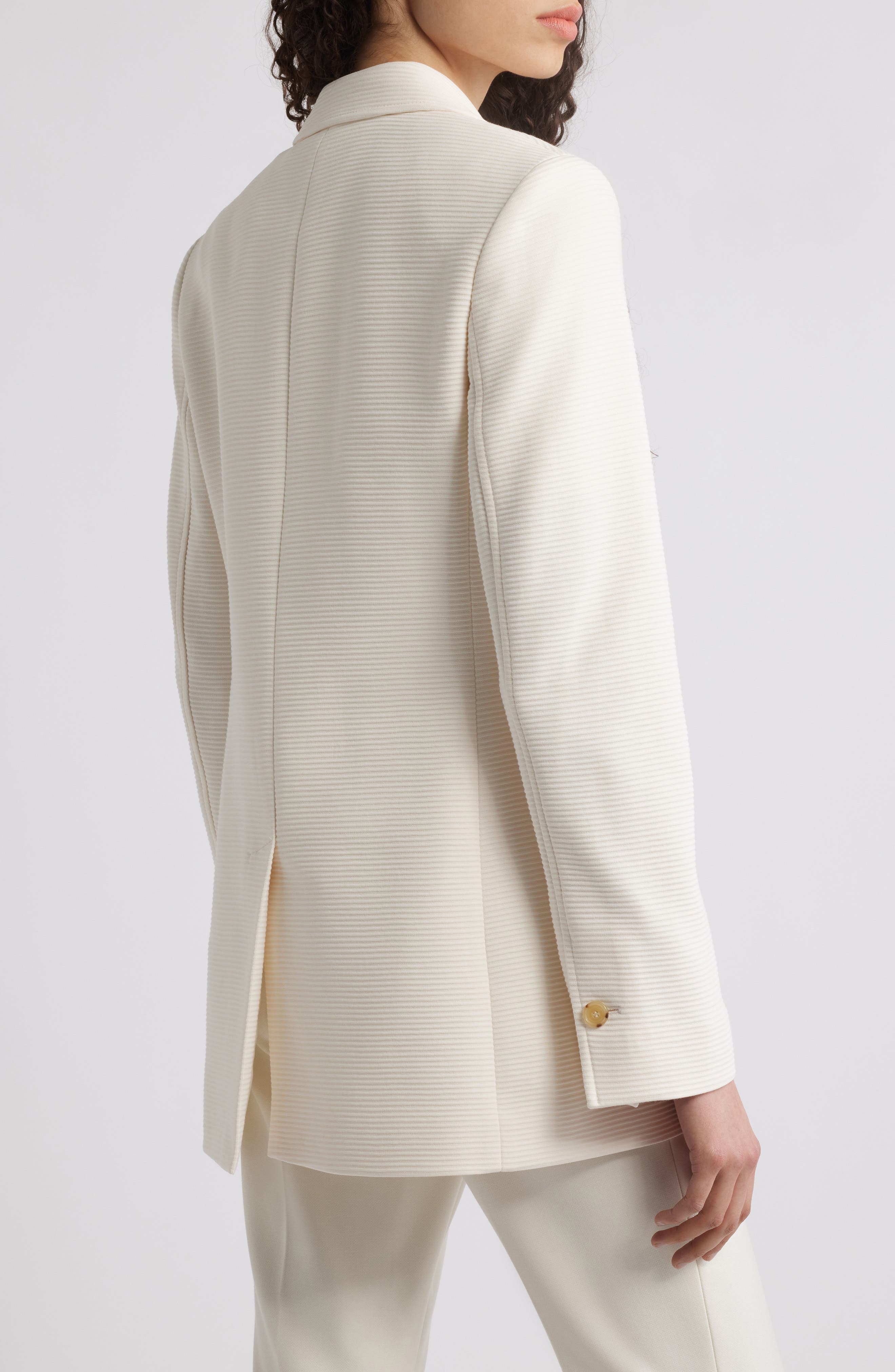 Jasena Textured One-Button Blazer - image 2