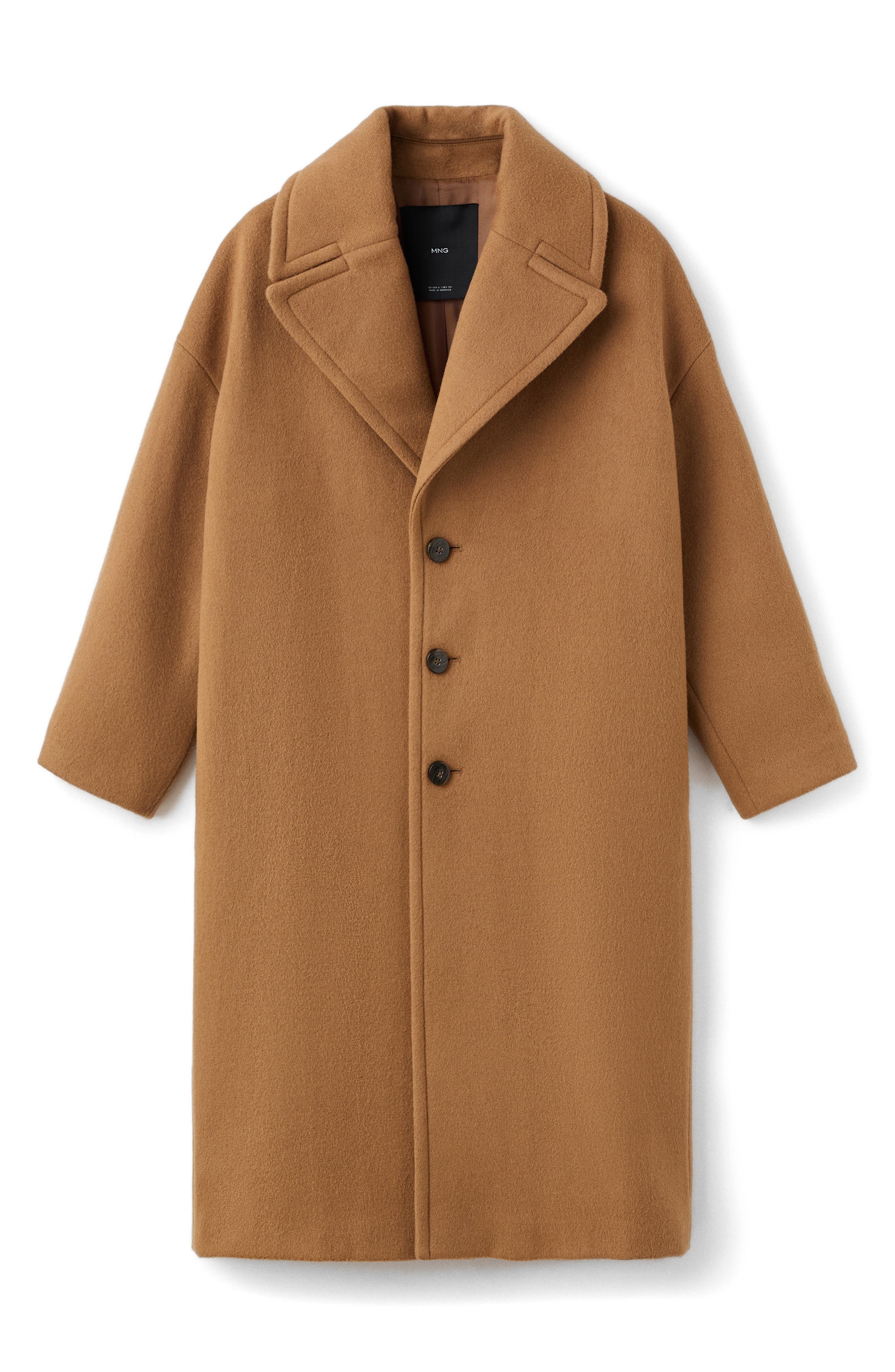 Selection Notched Lapel Virgin Wool Blend Coat - image 1