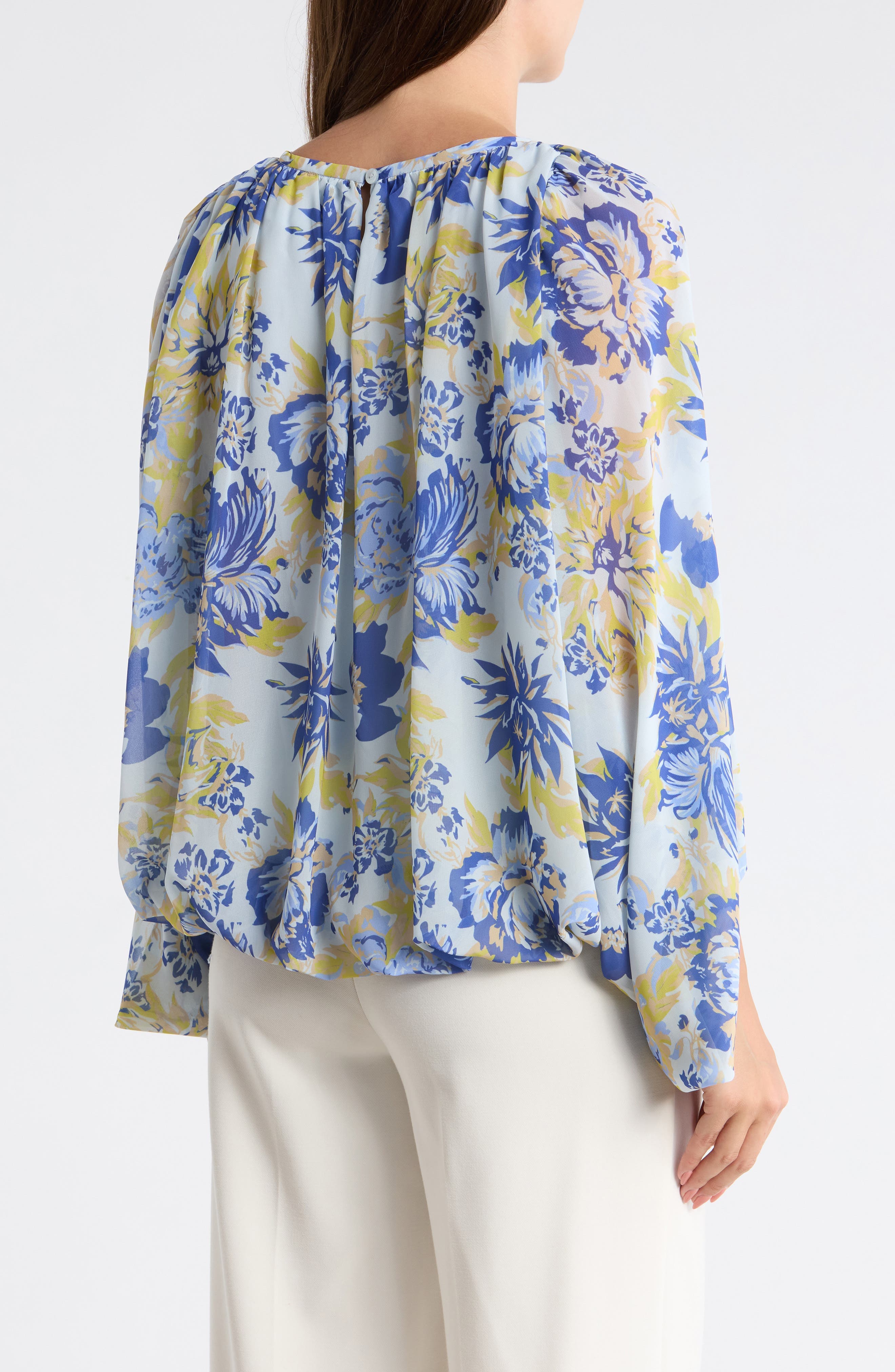 Capelet Bubble Hem Woven Top - image 2