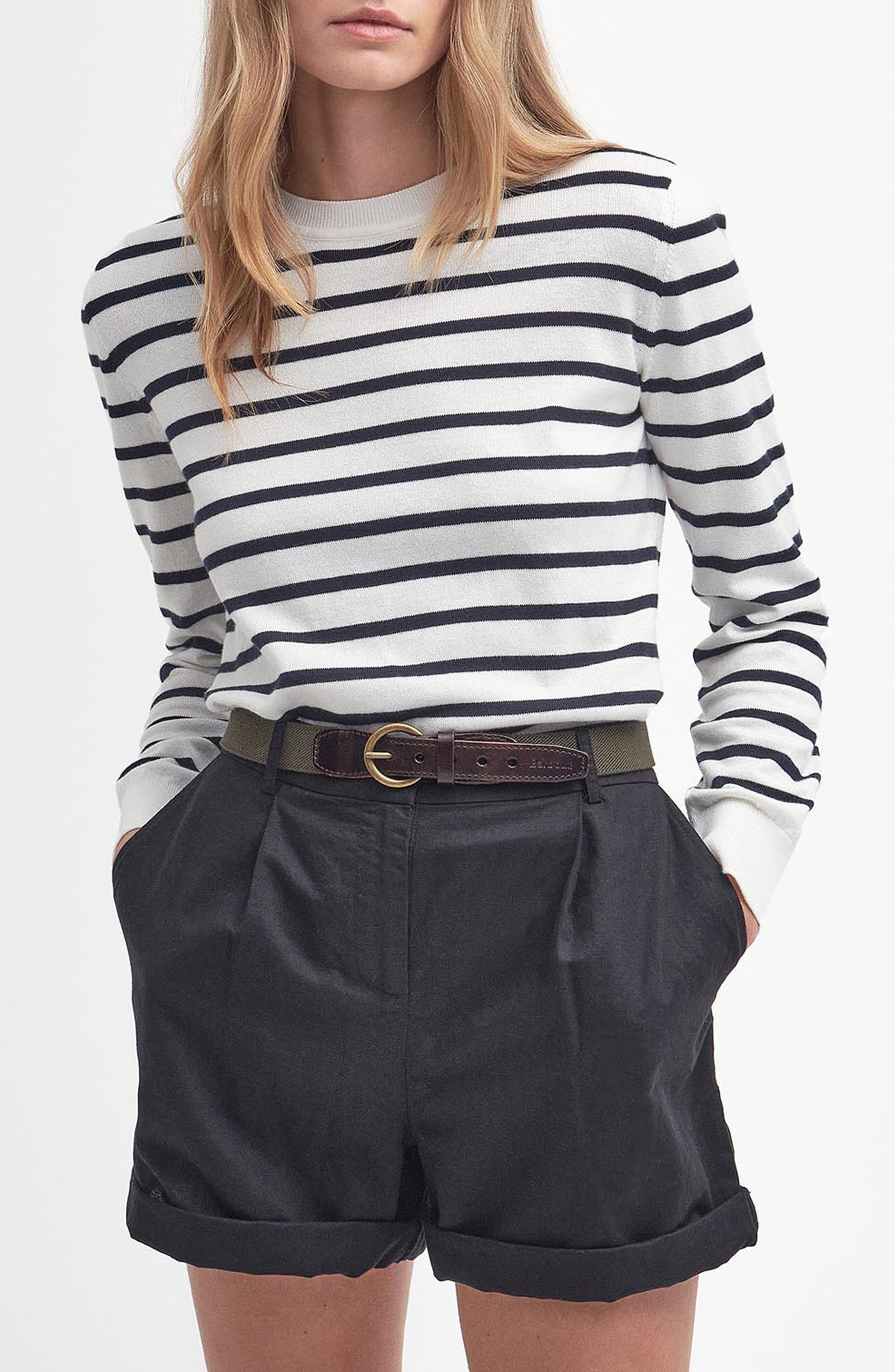 Ellewood Stripe Cotton Crewneck Sweater - image 1