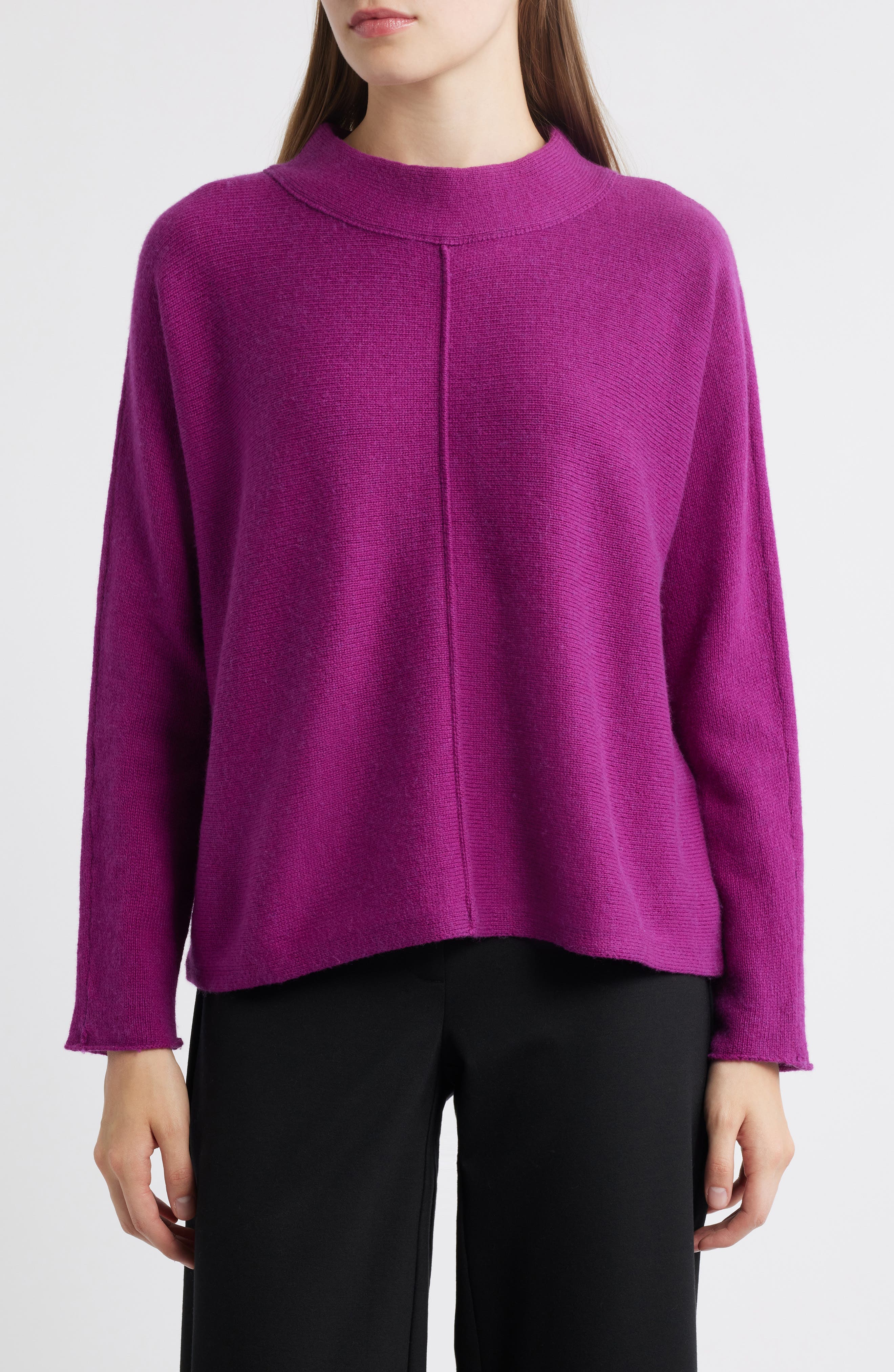 Dolman Sleeve Organic Cotton & Recycled Cashmere Sweater - image 1