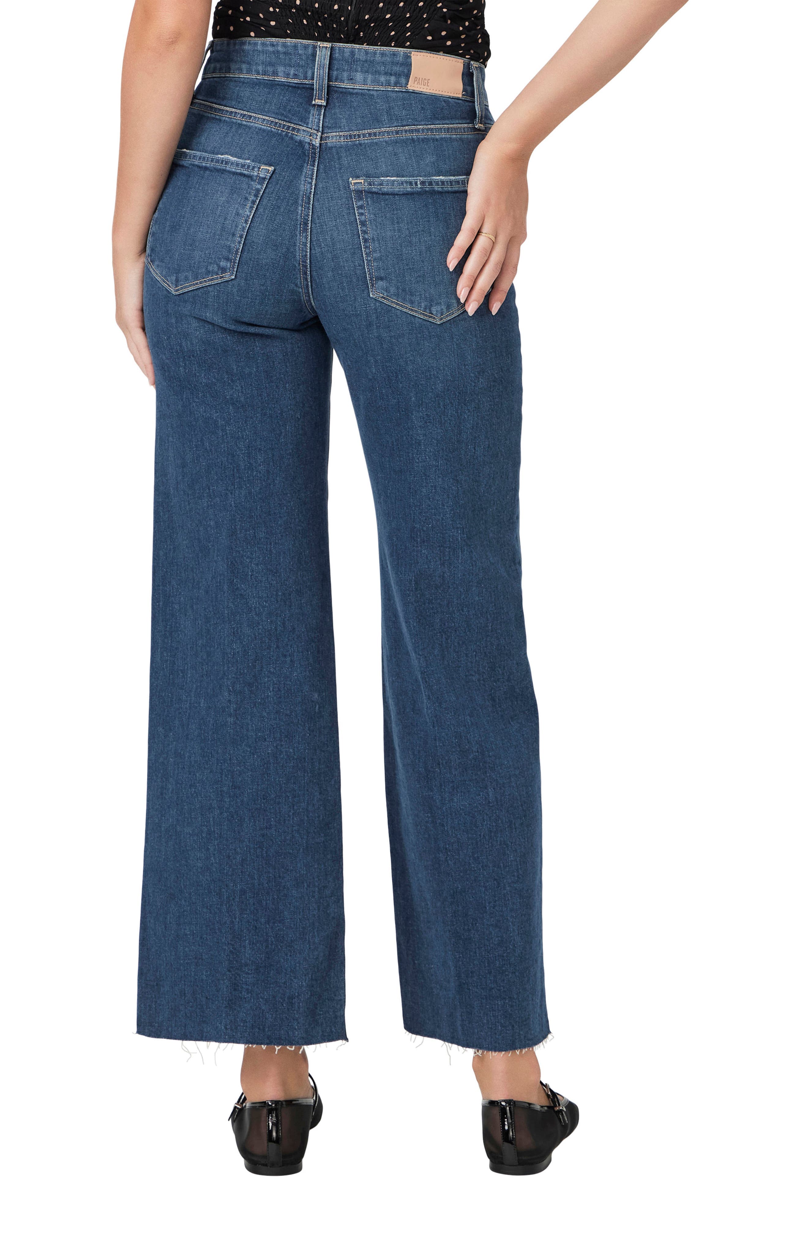 Anessa High Waist Raw Hem Wide Leg Jeans - image 2