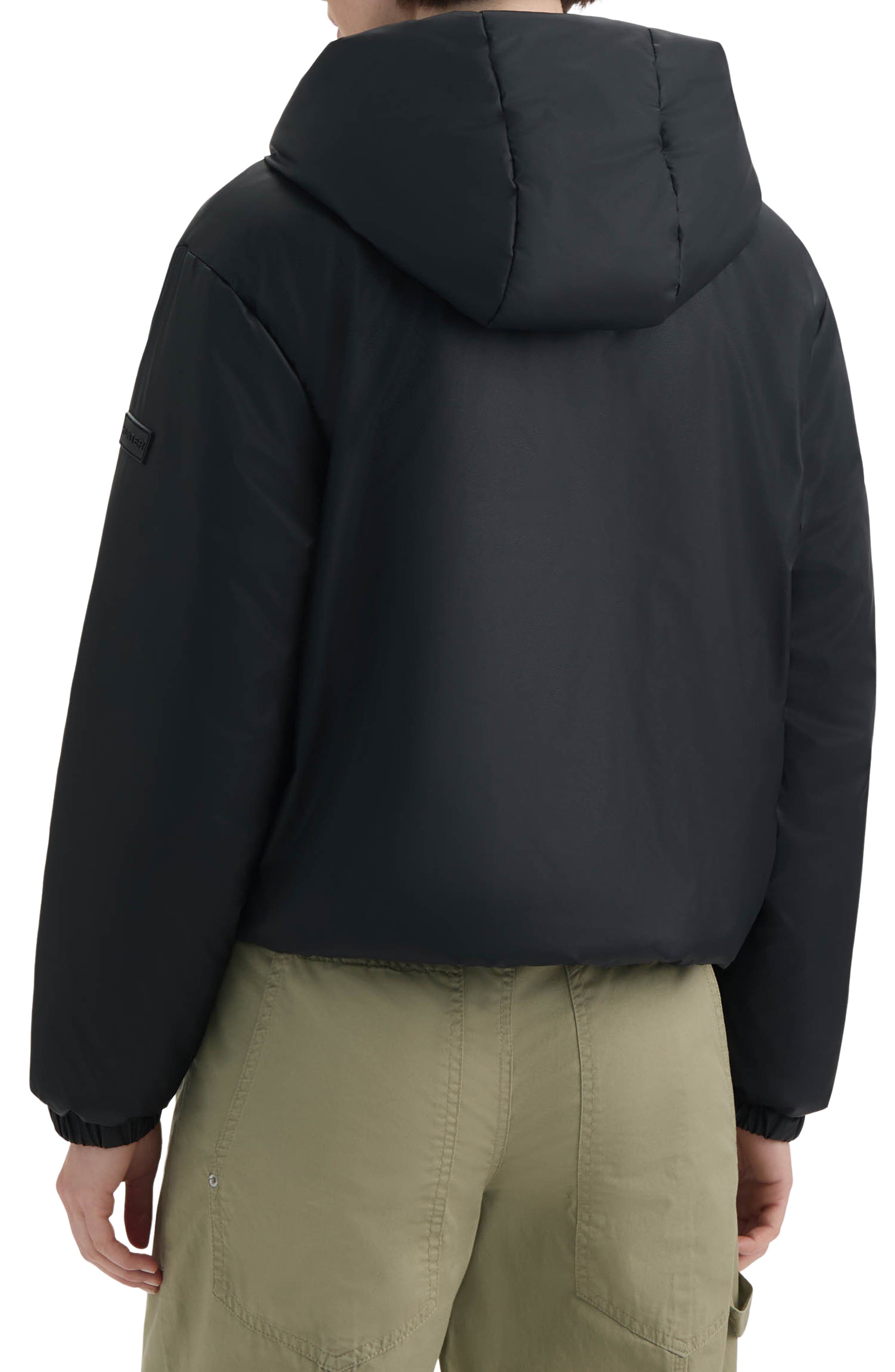 Leah Water Repellent Hooded Crop Puffer Jacket - image 2