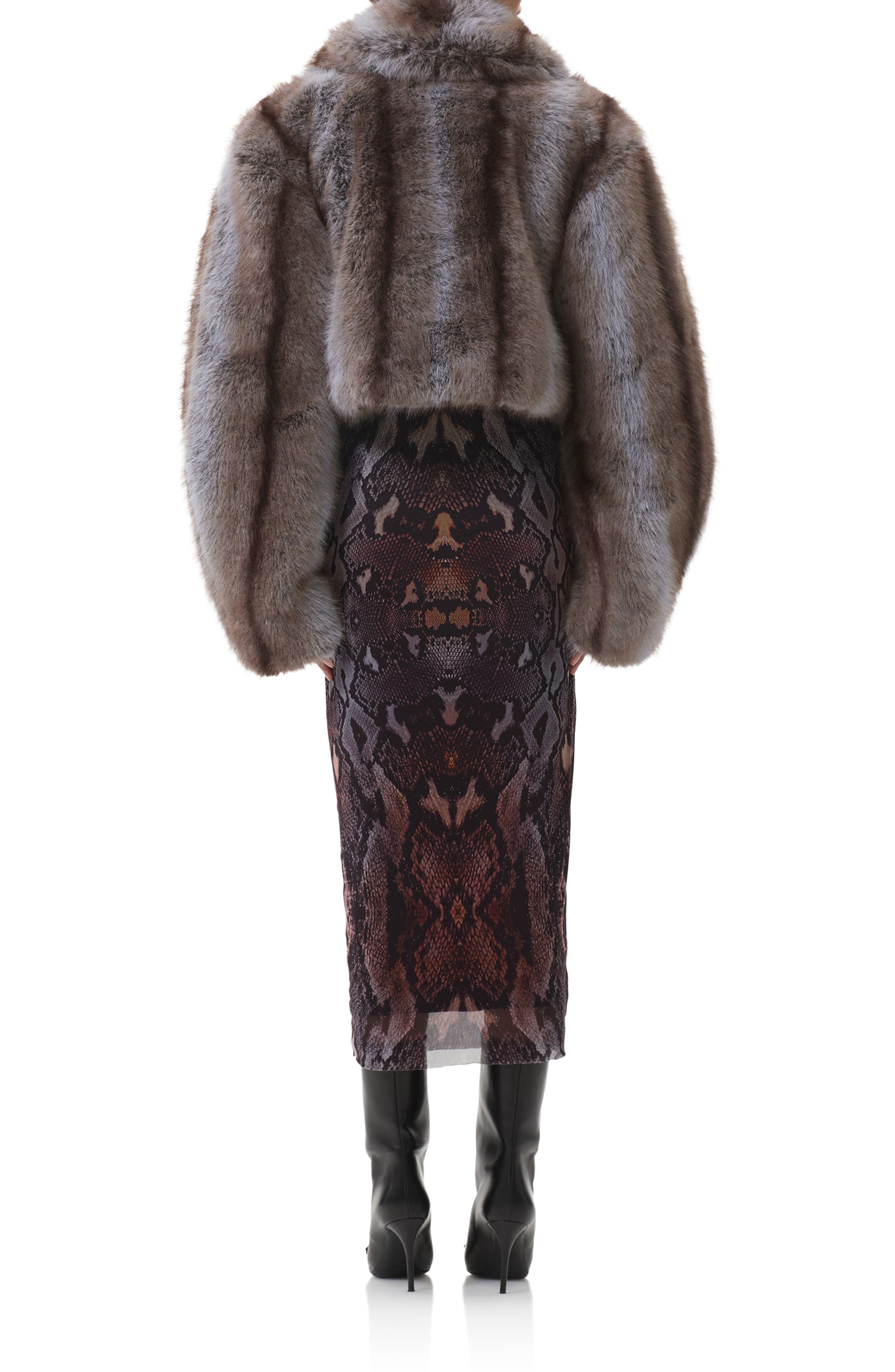 Stephanie Stripe Faux Fur Jacket - image 2