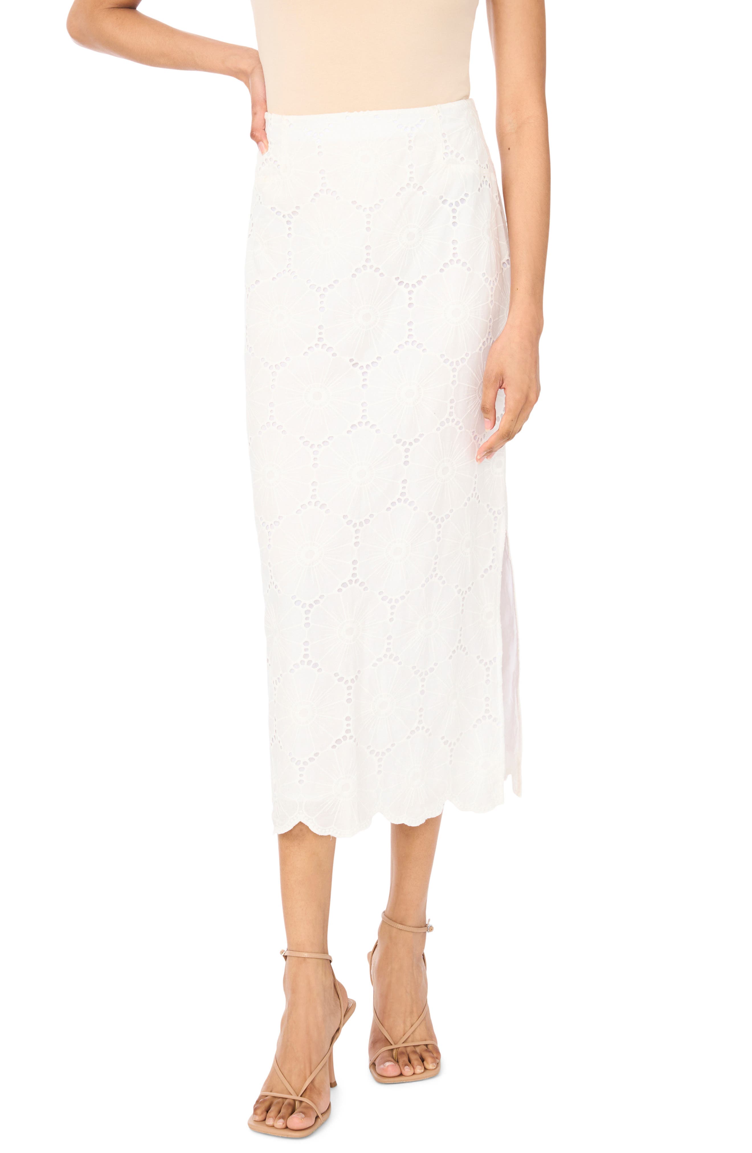 Eyelet Maxi Skirt - image 1