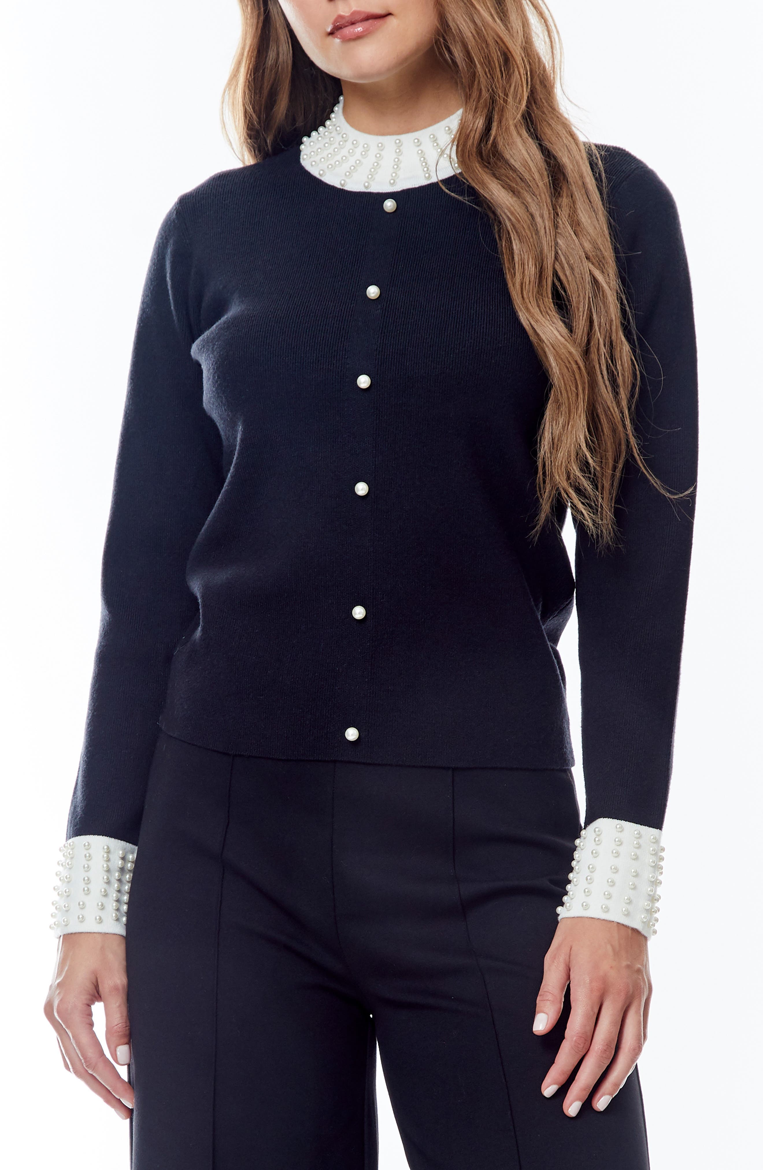 Andi Pearly Beaded Sweater - image 1