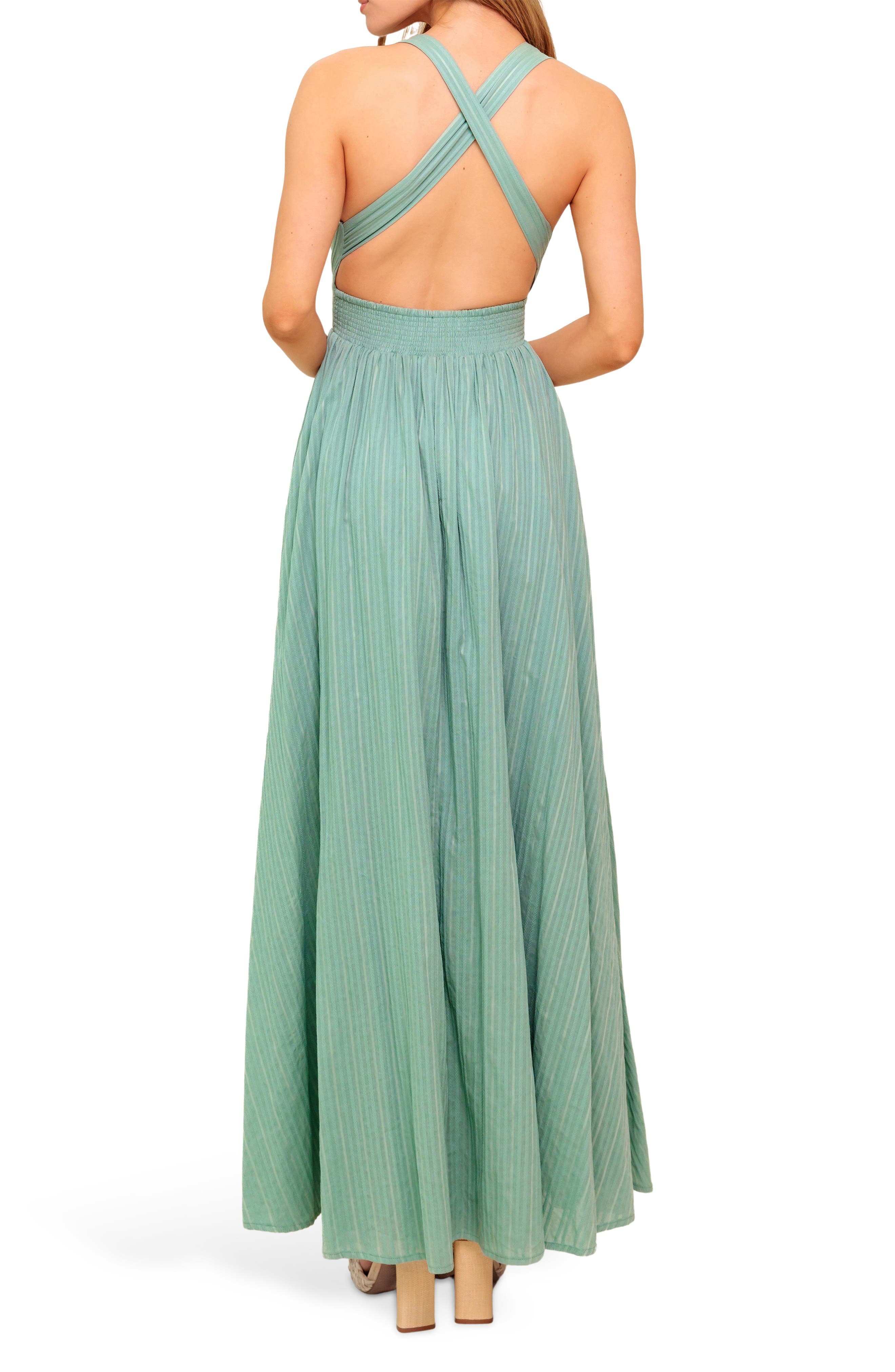 Plunge Neck Maxi Dress - image 2