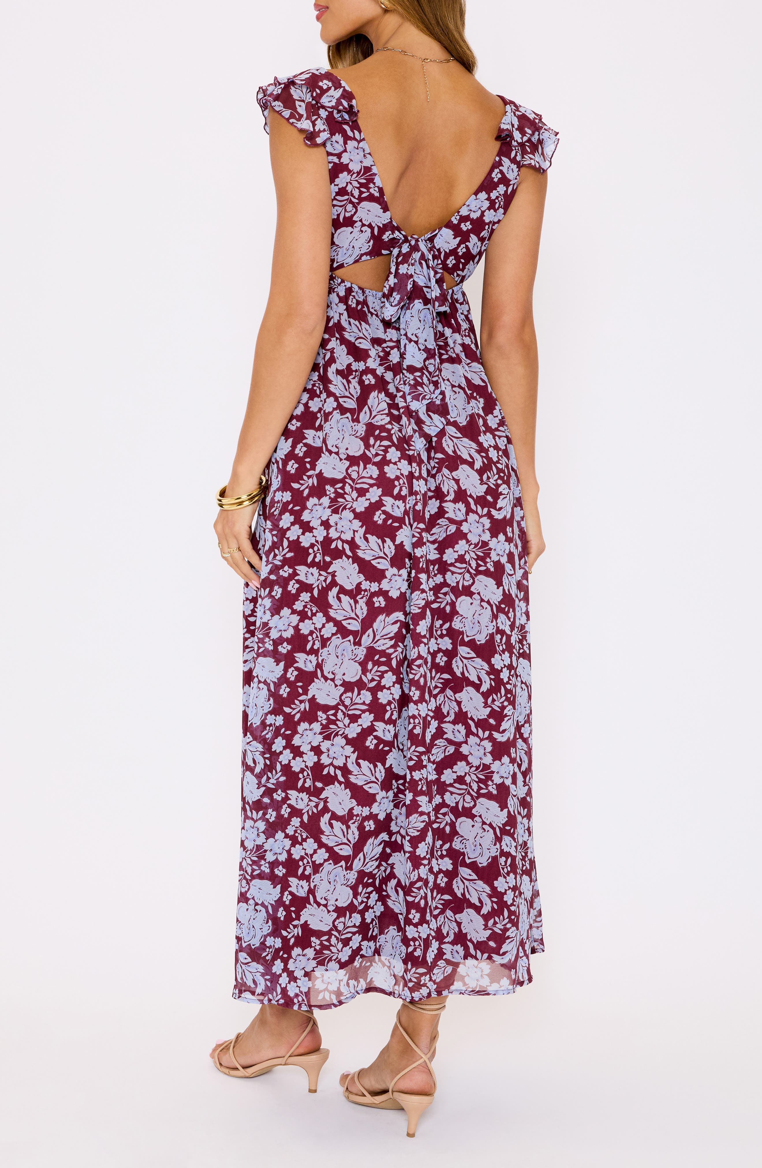 Enchanting Floral Ruffle Maxi Dress - image 2