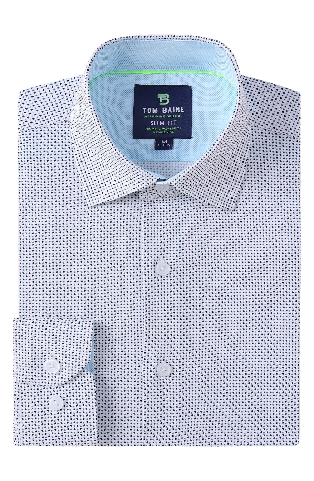 Regular Fit Performance Stretch Long Sleeve Button Front Shirt - image 2