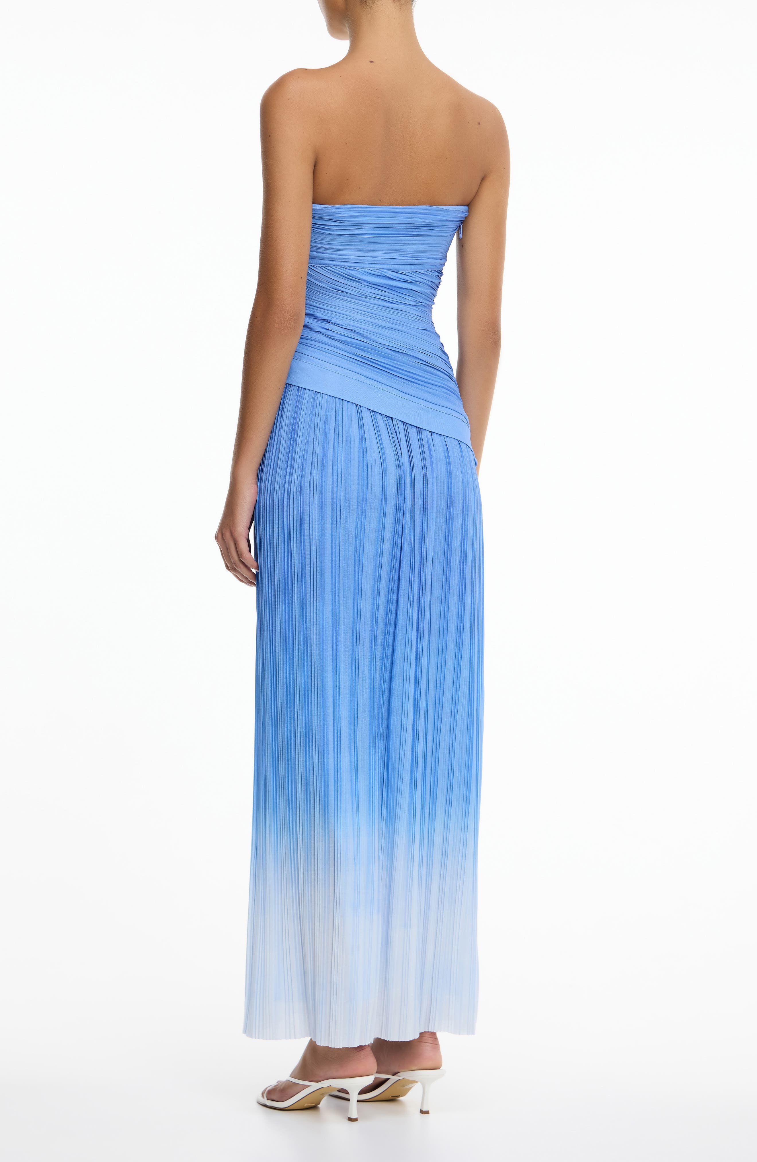 Nesta Plisse Strapless Maxi Cocktail Dress - image 2