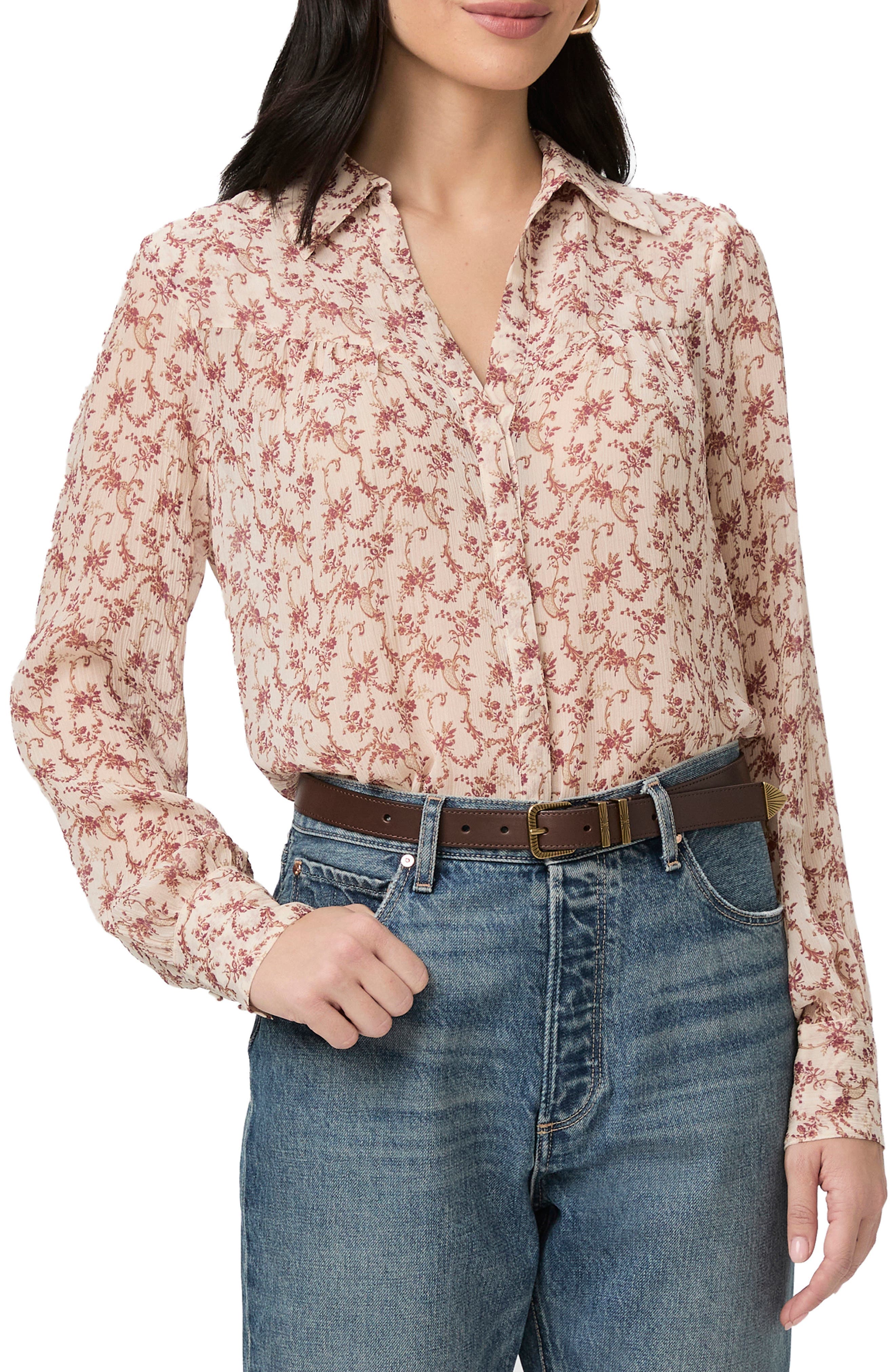 Gardener Floral Silk Button-Up Shirt - image 1